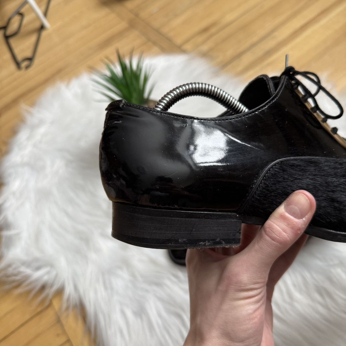 Dsquared2 📌 RARE Vintage Dsquared2 Pony Hair Derby Shoes Leather Size US 10 / EU 43 - 9 Thumbnail