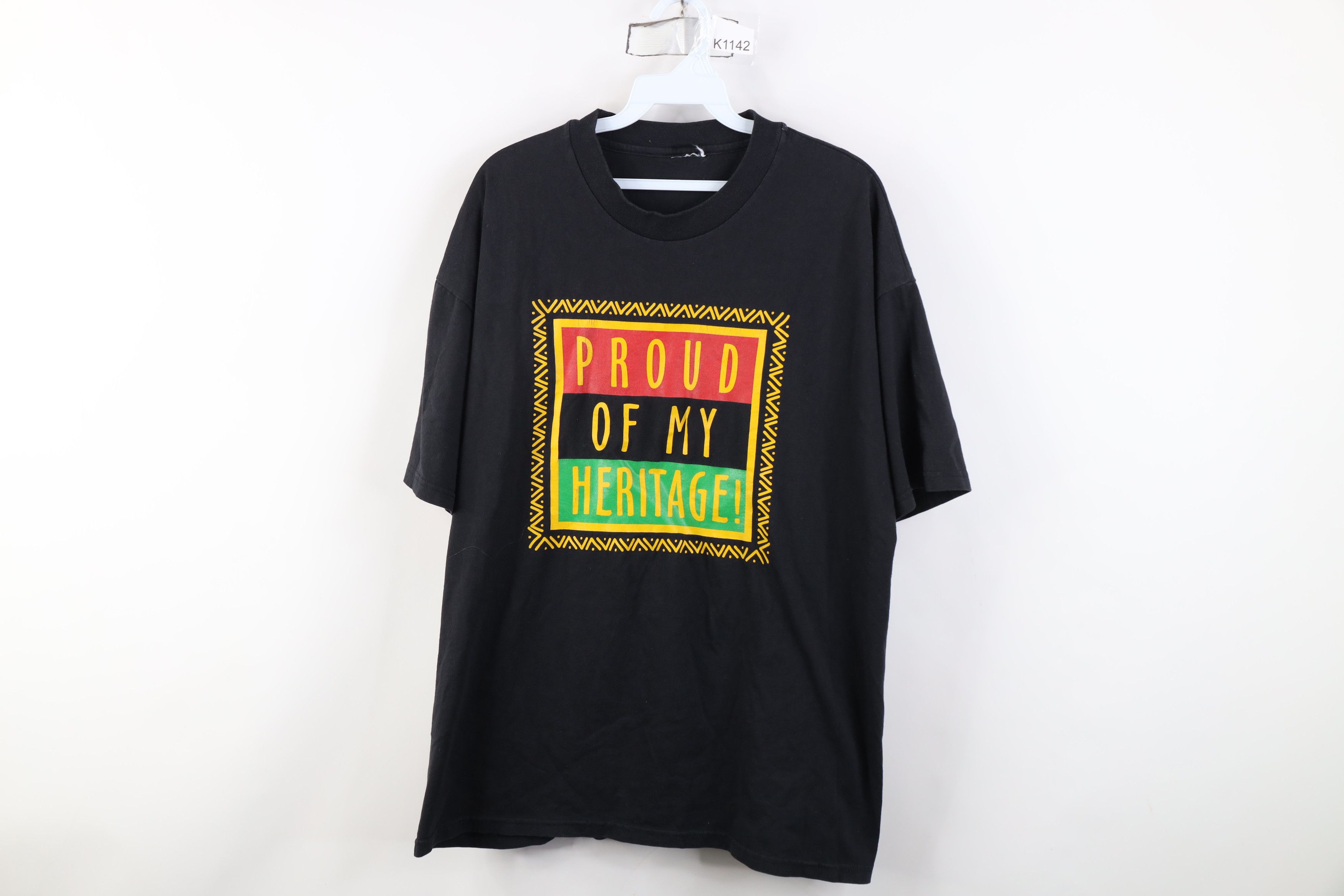 Vintage Vintage 90s Streetwear Power Proud of My Heritage T-Shirt Size US XL / EU 56 / 4 - 1 Thumbnail