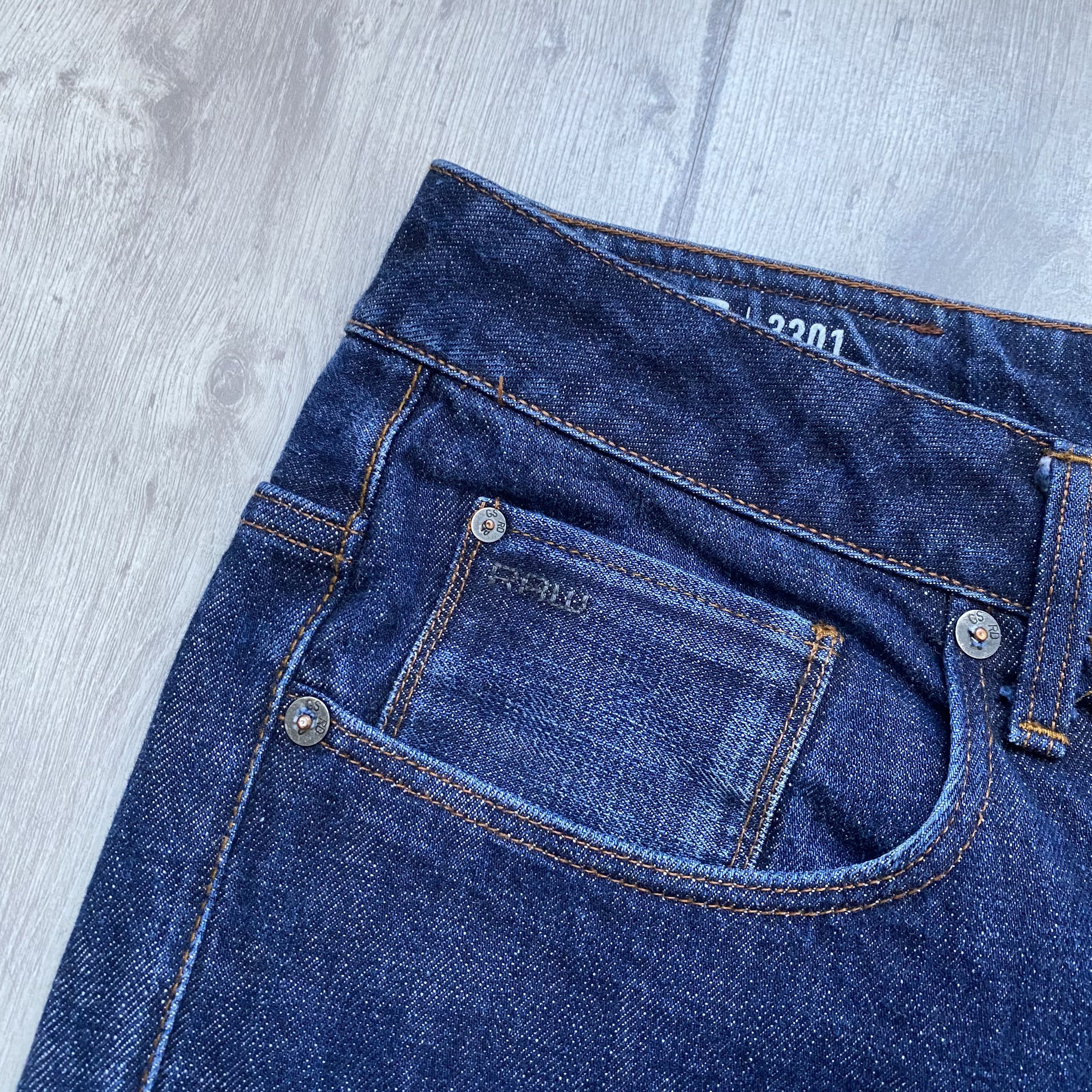 G-Star Gstar RAW Denim 3301 slim jeans pants Size US 36 / EU 52 - 4 Thumbnail