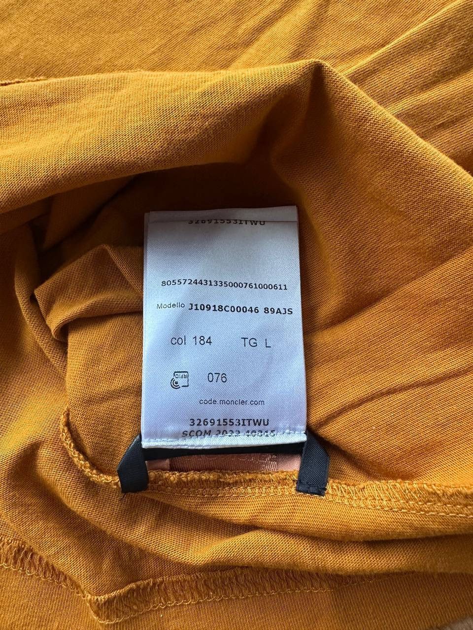 Moncler Moncler Garment-Washed T-Shirt Orange SS24 Collection Size US L / EU 52-54 / 3 - 11 Thumbnail
