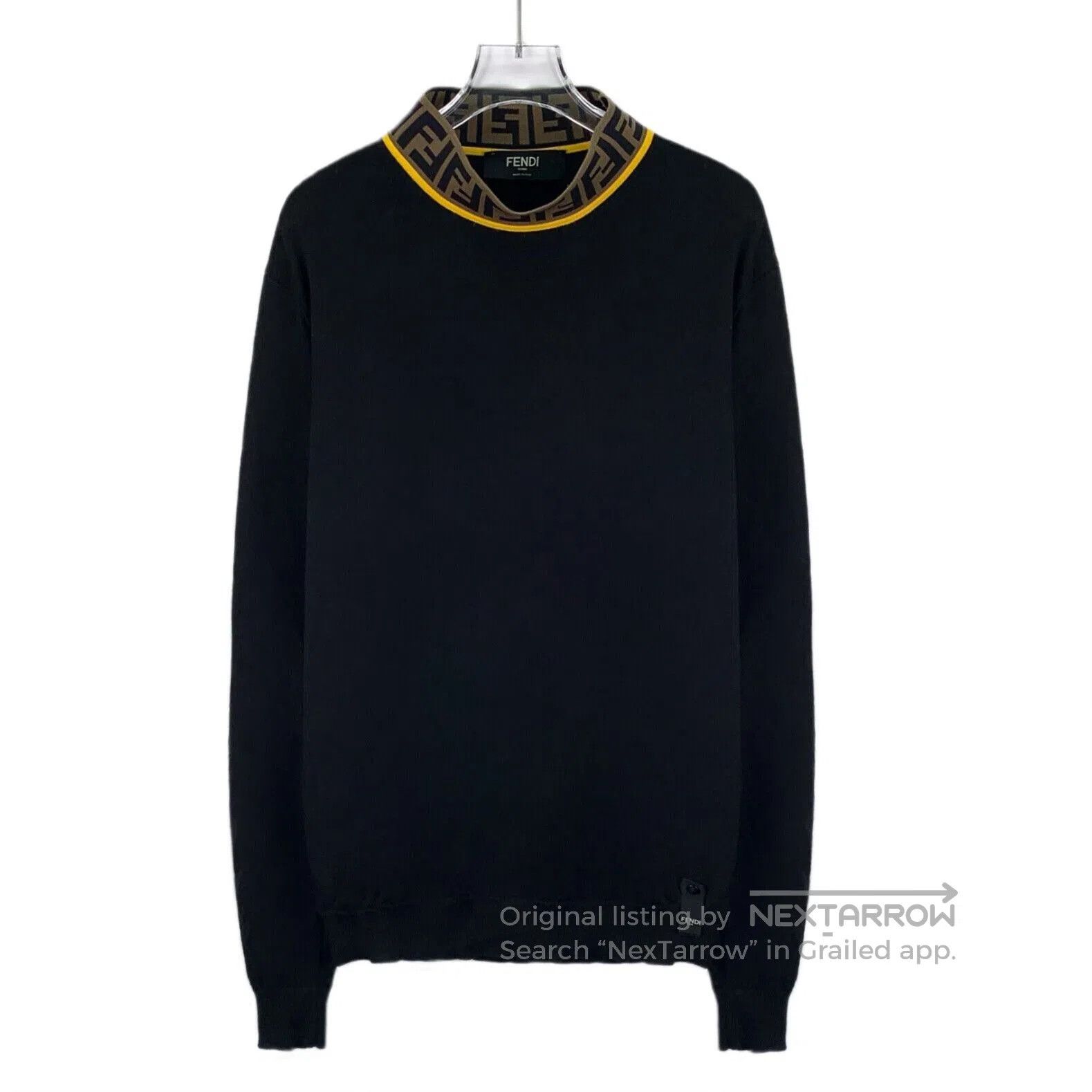 Fendi Fendi Black Wool Knit Sweater. Size US L / EU 52-54 / 3 - 1 Thumbnail