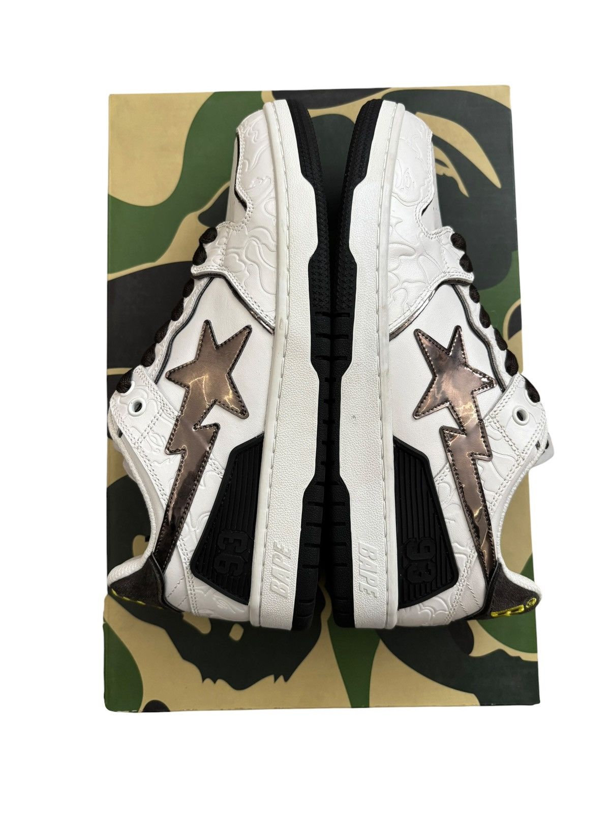 Bape A Bathing Ape Bape SK8 Sta White Silver Size US 6 / EU 39 - 10 Thumbnail