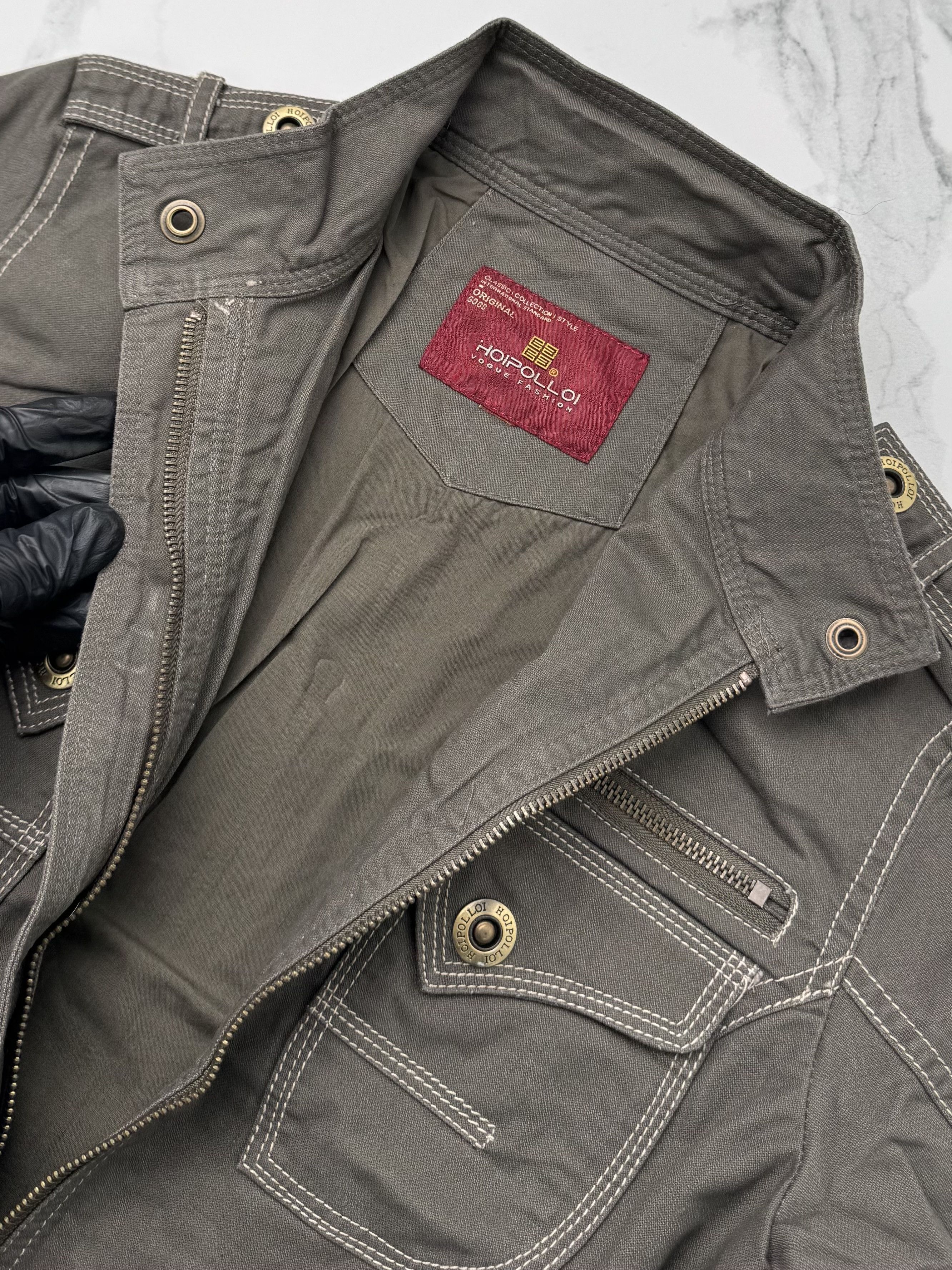 Vintage Women Grey Utility Jacket Y2K Vintage Military Style Coat Size S / US 4 / IT 40 - 7 Thumbnail
