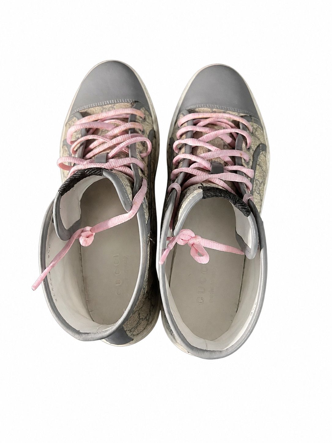 Gucci Gucci GG Supreme Beige Pink High Top SZ 9.5 Size US 9.5 / EU 42-43 - 6 Thumbnail