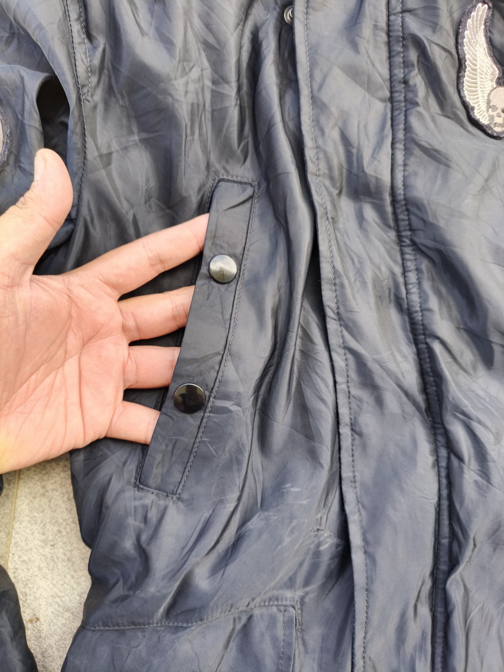 Lucien Pellat-Finet Lucien Pellat-Finet Skull Patched Hooded Bomber Jacket Size US XS / EU 42 / 0 - 13 Thumbnail