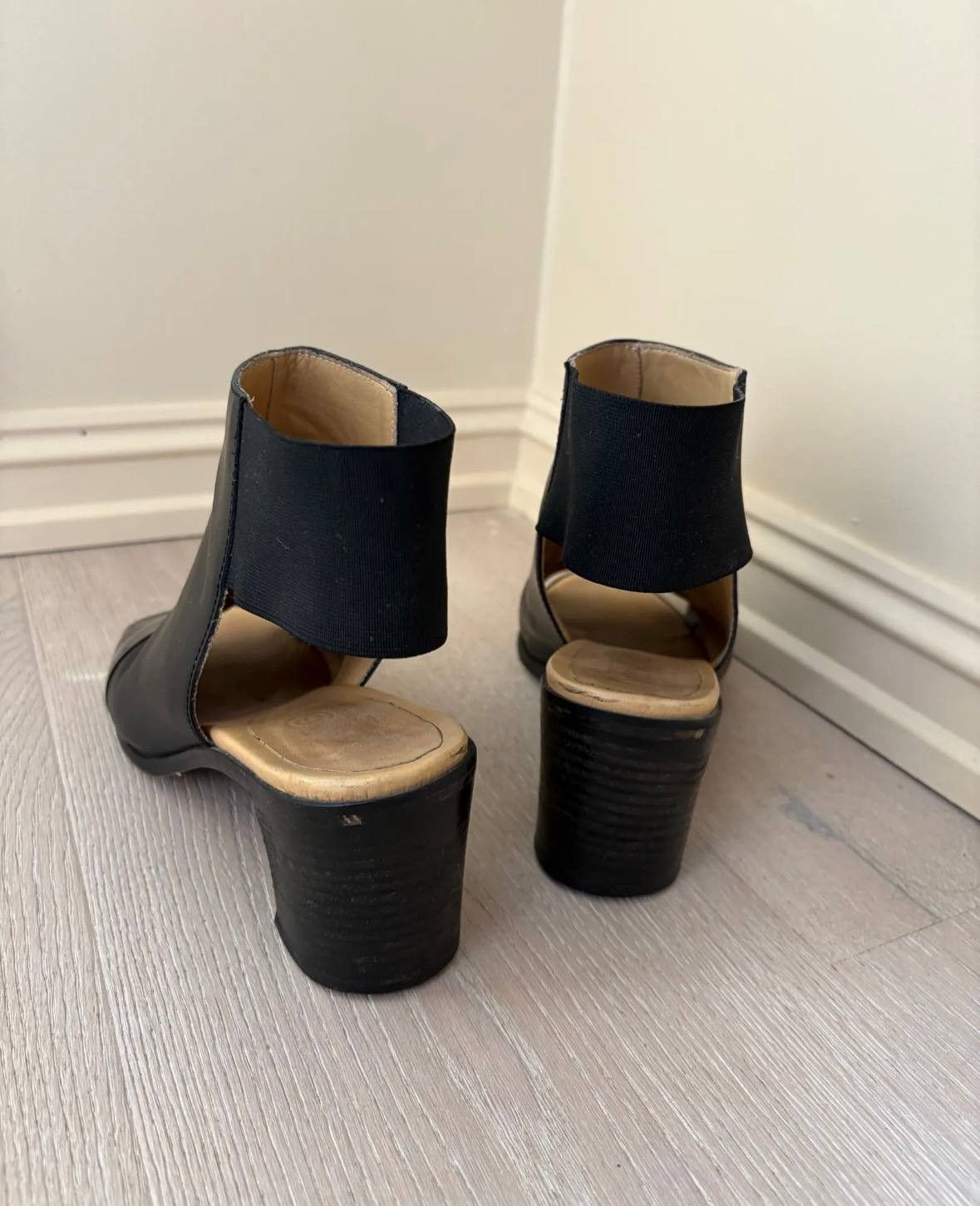 MM6 MM6 Maison Martil Margiela Leather Slingback Sandal Black Size US 7.5 / IT 37.5 - 3 Thumbnail