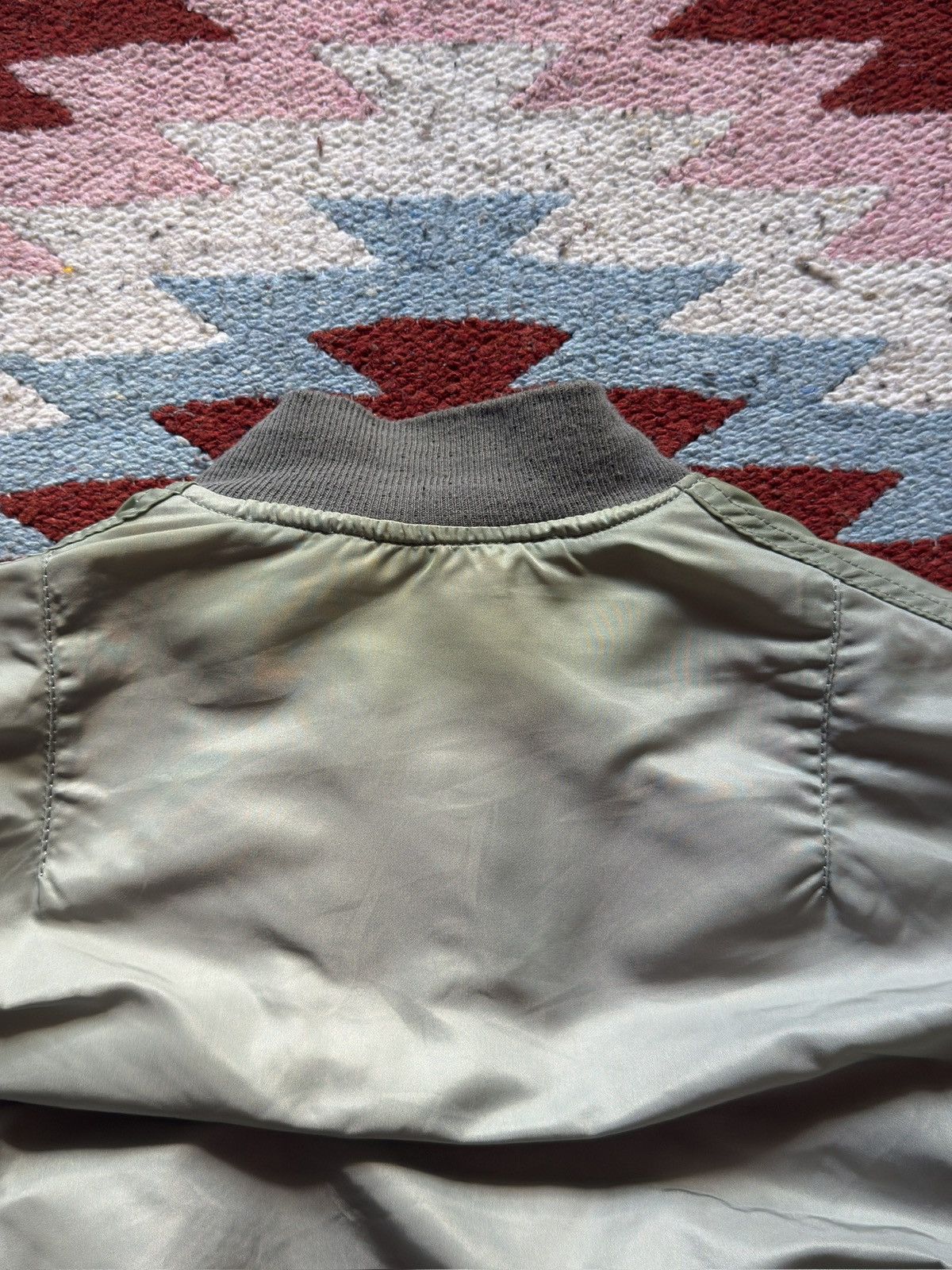 Alpha Industries × Vintage Vintage 1990s Alpha Industries MA-1 Flight Bomber Jacket Size US L / EU 52-54 / 3 - 3 Thumbnail