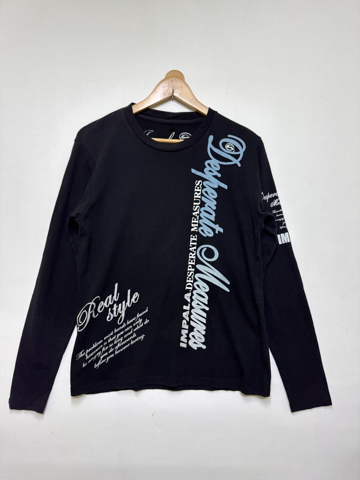 If Six Was Nine Y2K Impala Gothic Desperate Measures Poem Graphic Long Tee Size US XS / EU 42 / 0 - 1 Thumbnail
