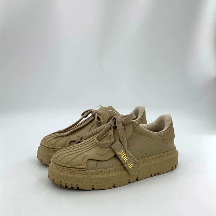 Dior Dior Dior-ID Brown Leather Flat Shoes Size US 6 / EU 39 - 1 Thumbnail