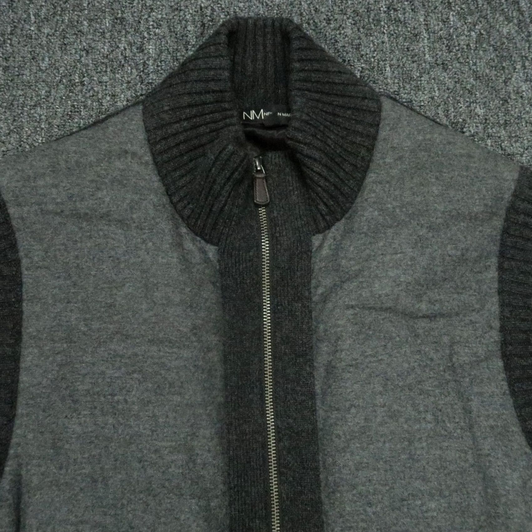 Neiman Marcus VINTAGE Neiman Marcus Vest Men XL Gray Wool Cashmere Full Zip Pockets Sweater VTG Size US XL / EU 56 / 4 - 2 Thumbnail
