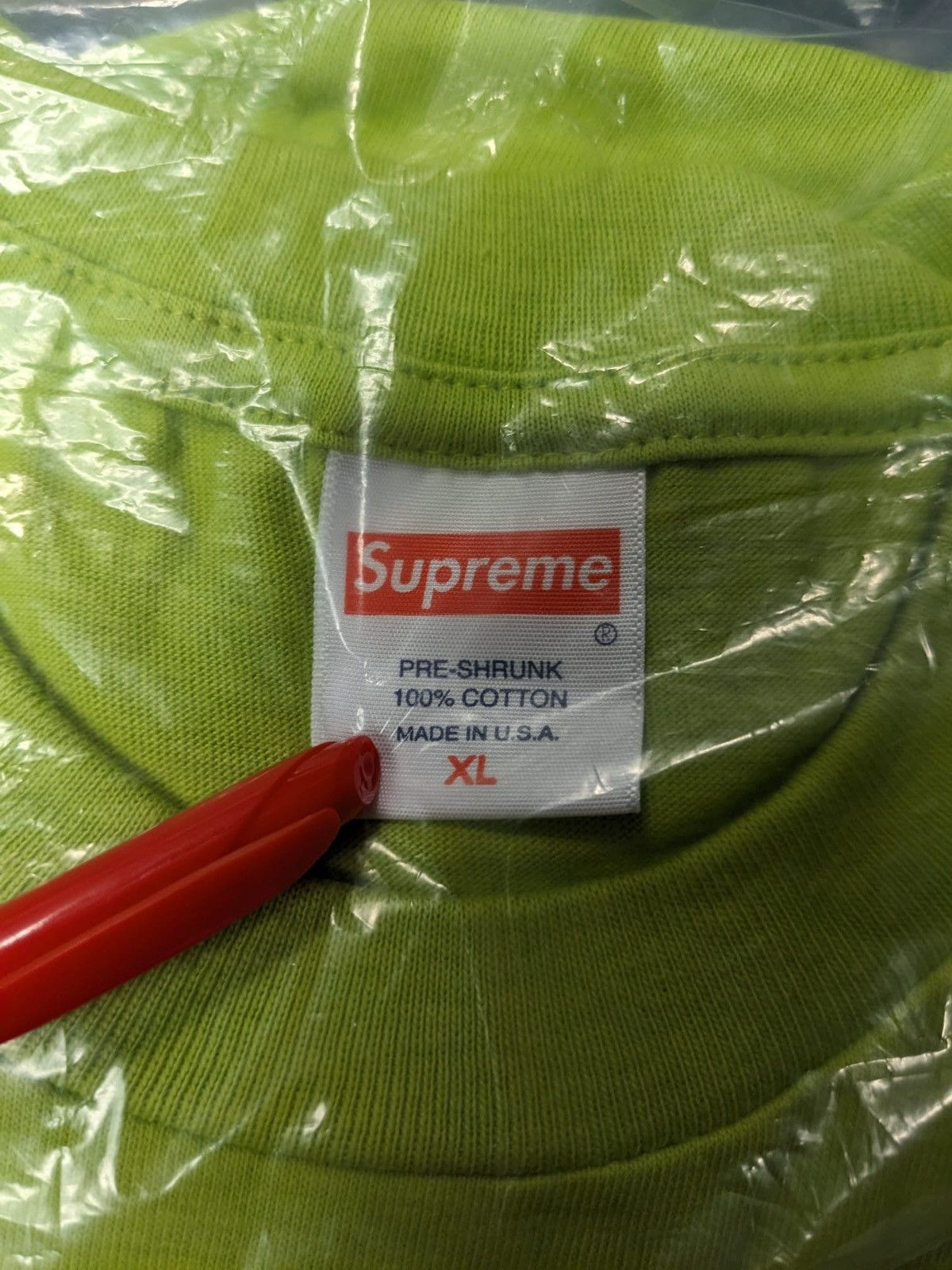 Supreme FW17 SUPREME NAS TEE LIME GREEN XL 2017 Size US XL / EU 56 / 4 - 5 Thumbnail