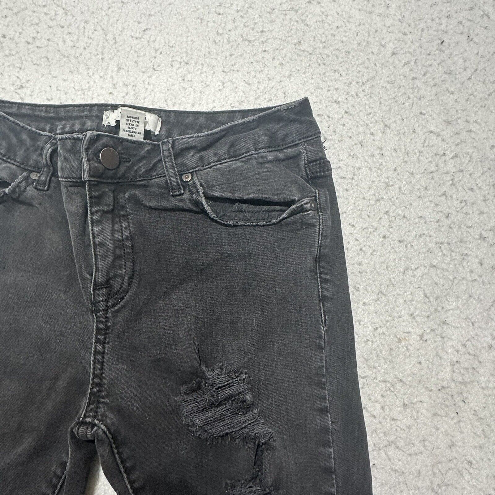 Forever 21 Forever 21 27x26 Skinny Gray Stretch Denim Low Rise Jeans Size 27" / US 4 / IT 40 - 4 Thumbnail