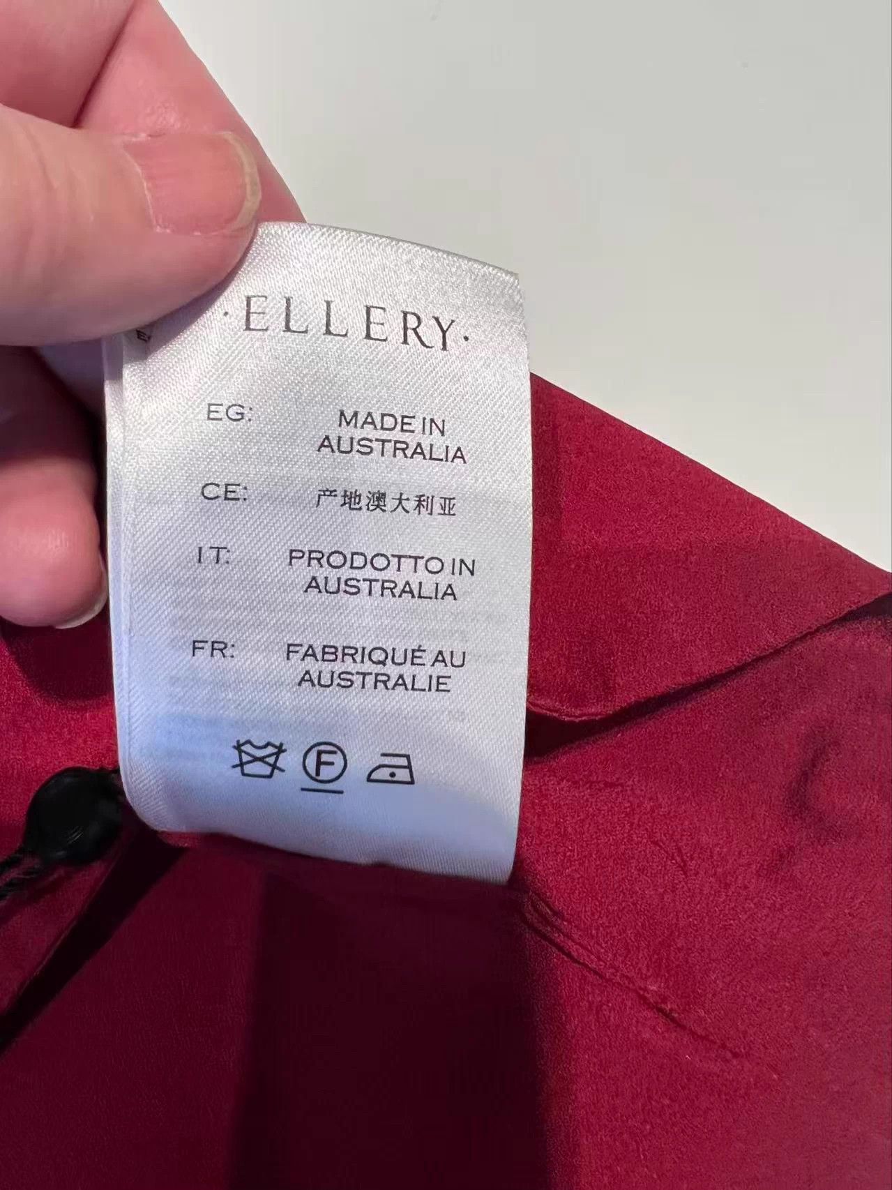 Ellesse ELLERY Runway Wine Red Silk-Lycra Adjustable Cami S New Size M / US 6-8 / IT 42-44 - 9 Thumbnail