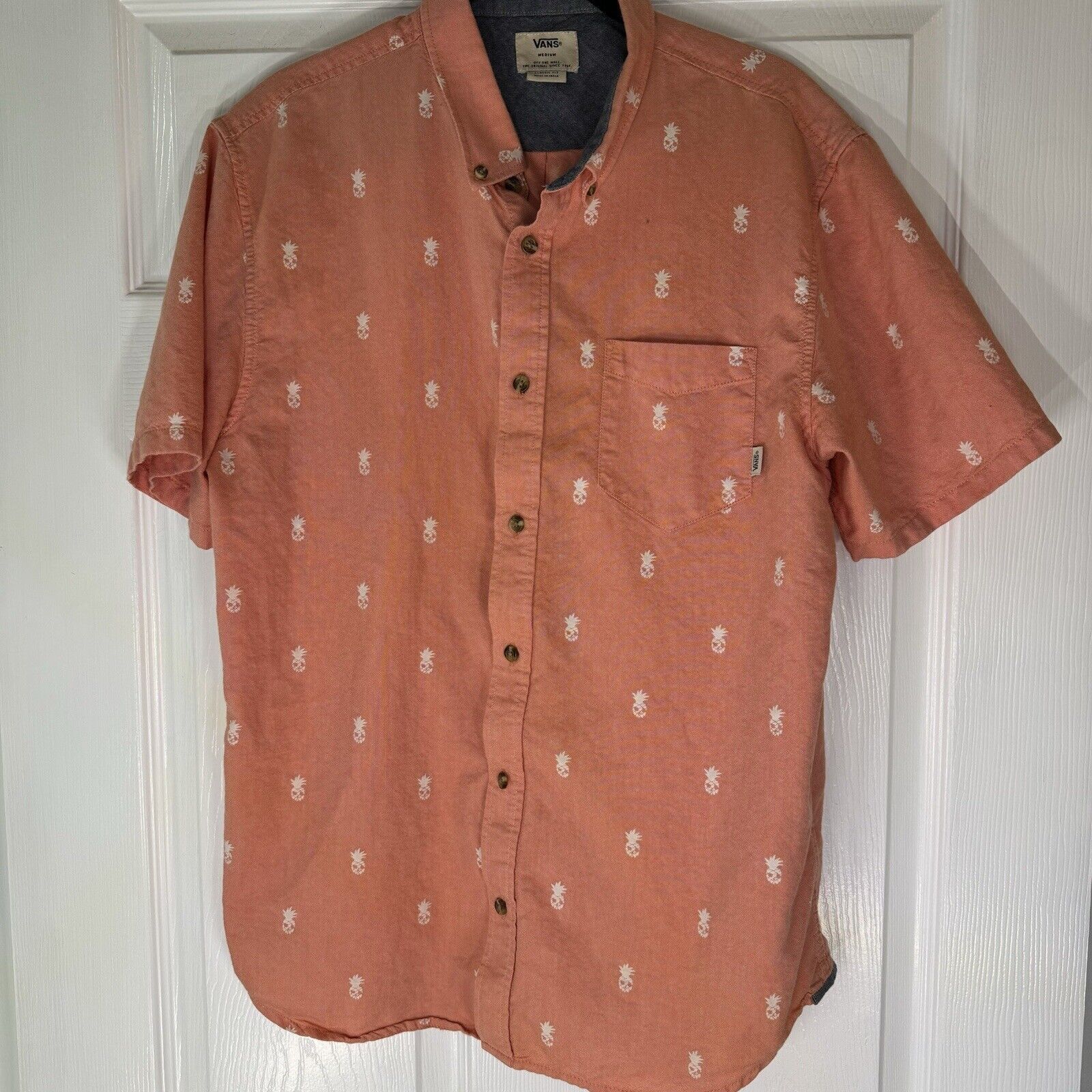 Vans Vans Pineapple Skulls Medium Orange Short Sleeve Shirt Size US M / EU 48-50 / 2 - 2 Thumbnail
