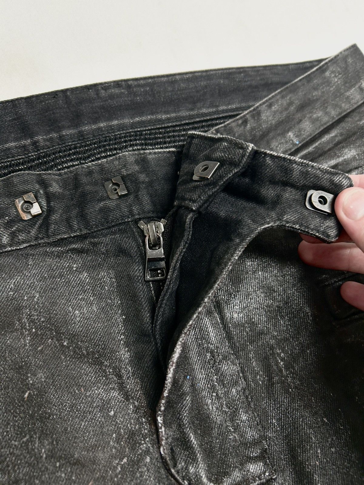 Balmain SS2014 Banana Cut Waxed Denim Size US 32 / EU 48 - 8 Thumbnail