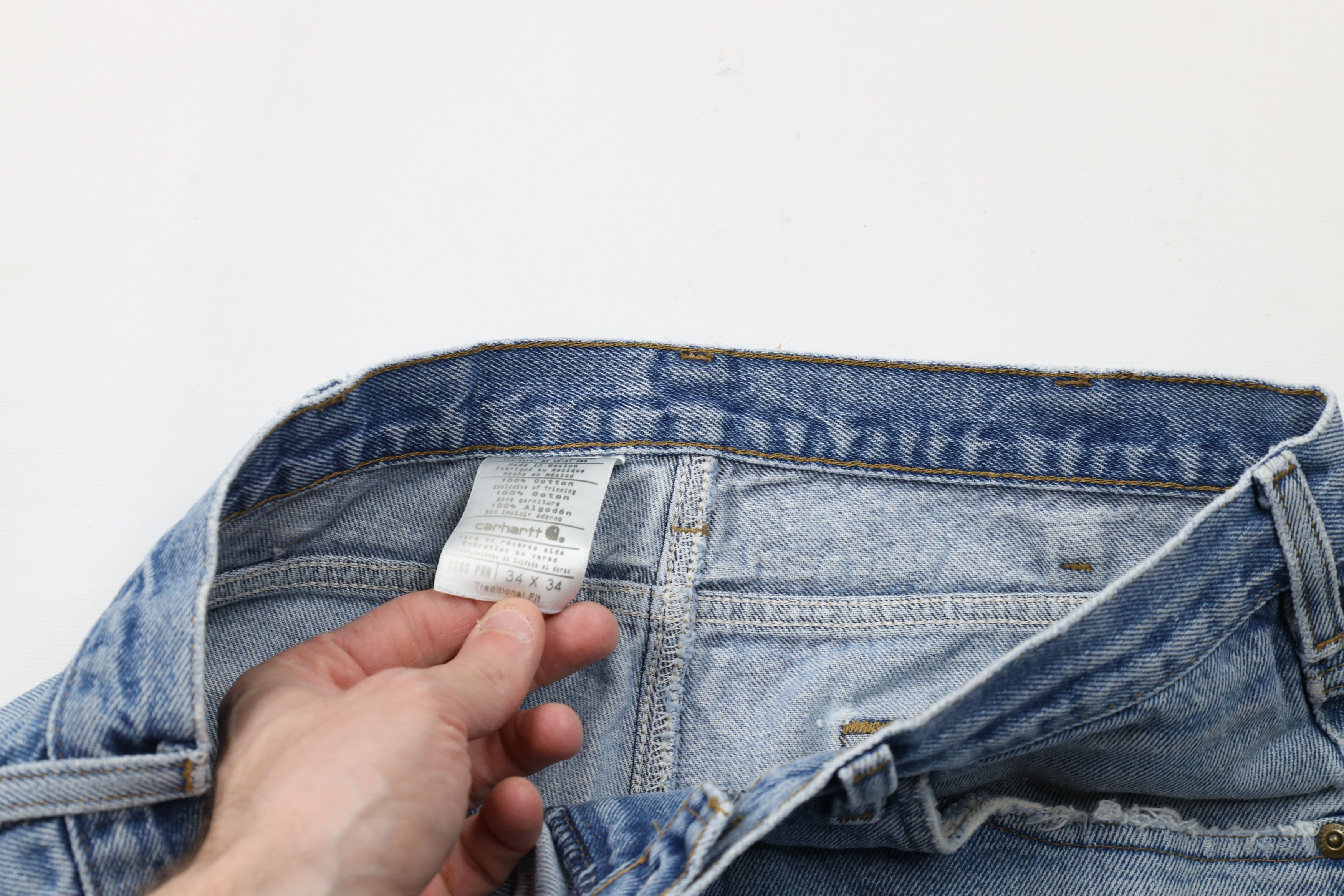 Carhartt × Vintage Vintage Carhartt Spell Out Traditional Fit Denim Jeans Blue Size US 34 / EU 50 - 11 Thumbnail