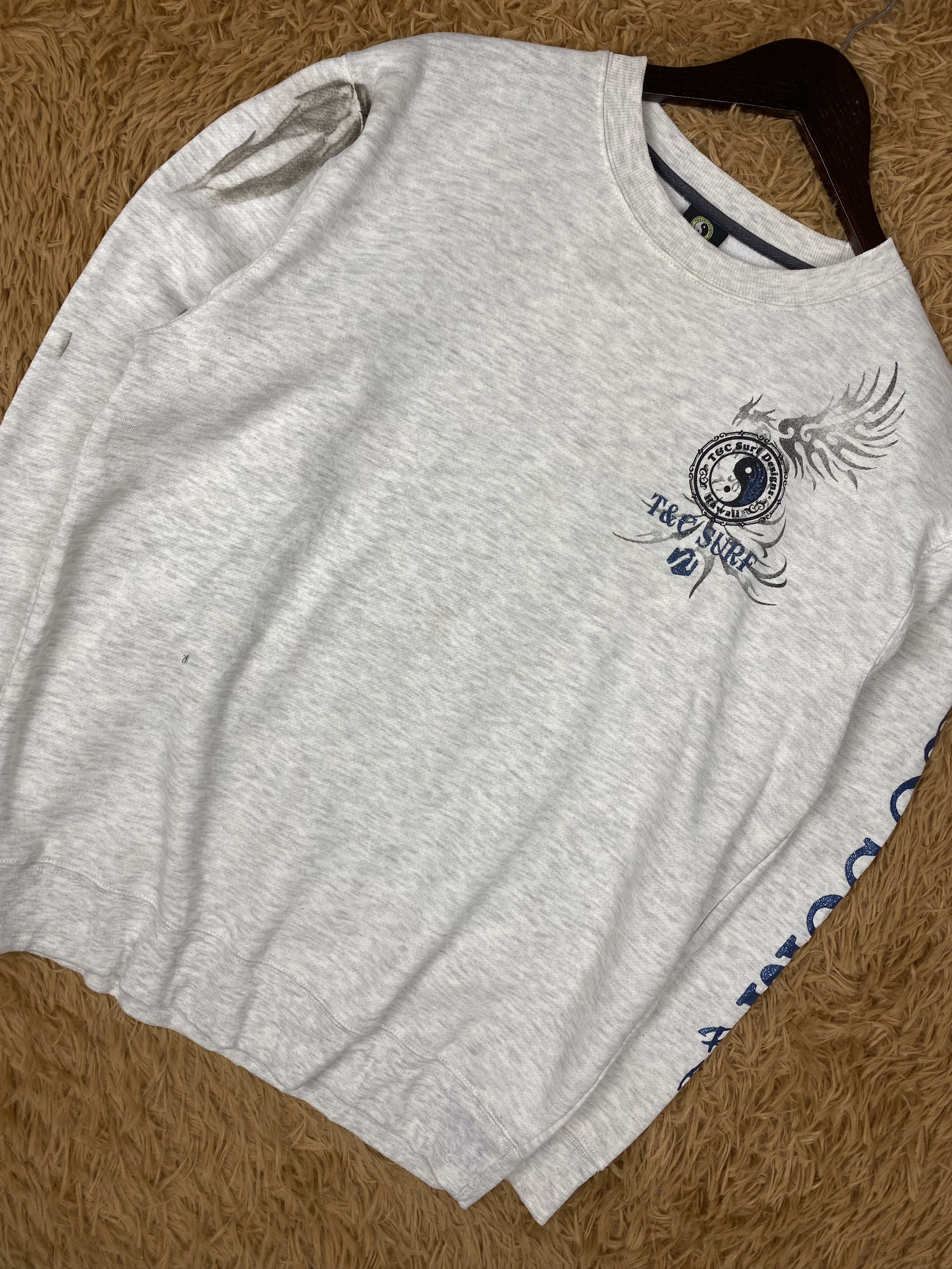 Designer Vintage T&C Surf Design Hawaii Sweatshirts PS0366 Size US L / EU 52-54 / 3 - 3 Thumbnail
