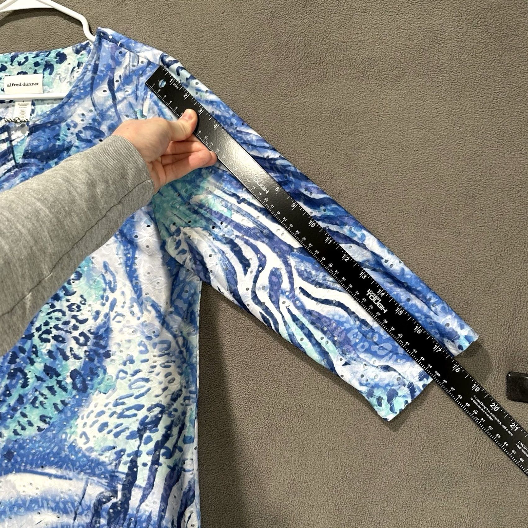 Vintage Alfred Dunner Top Womens S Paradise Island Animal Print 3/4 Sleeve Asymetrical S Size S / US 4 / IT 40 - 6 Thumbnail