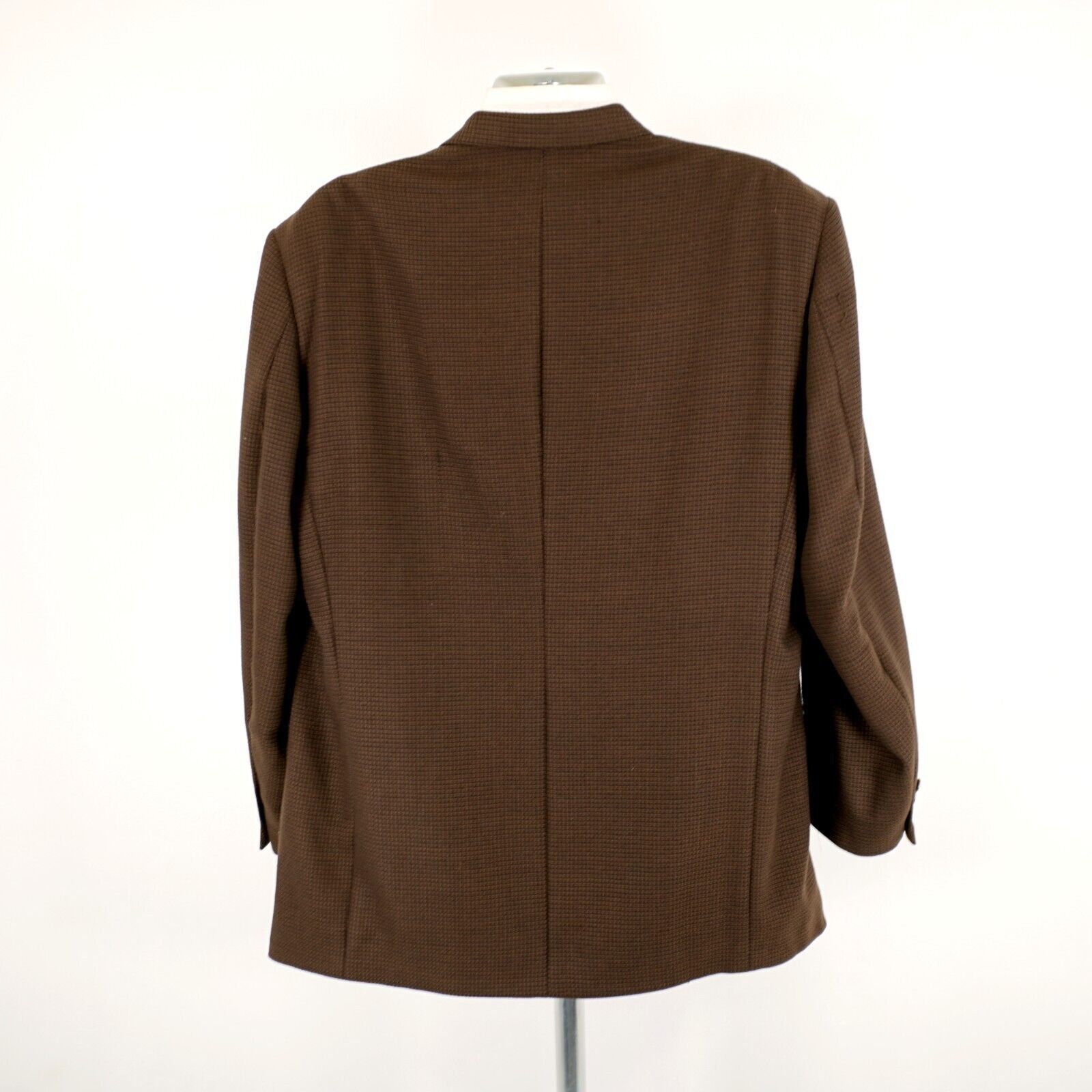 Pierre Cardin Pierre Cardin Tweed Texutured Wool Brown Green Black Check 4 Size 48L - 6 Thumbnail