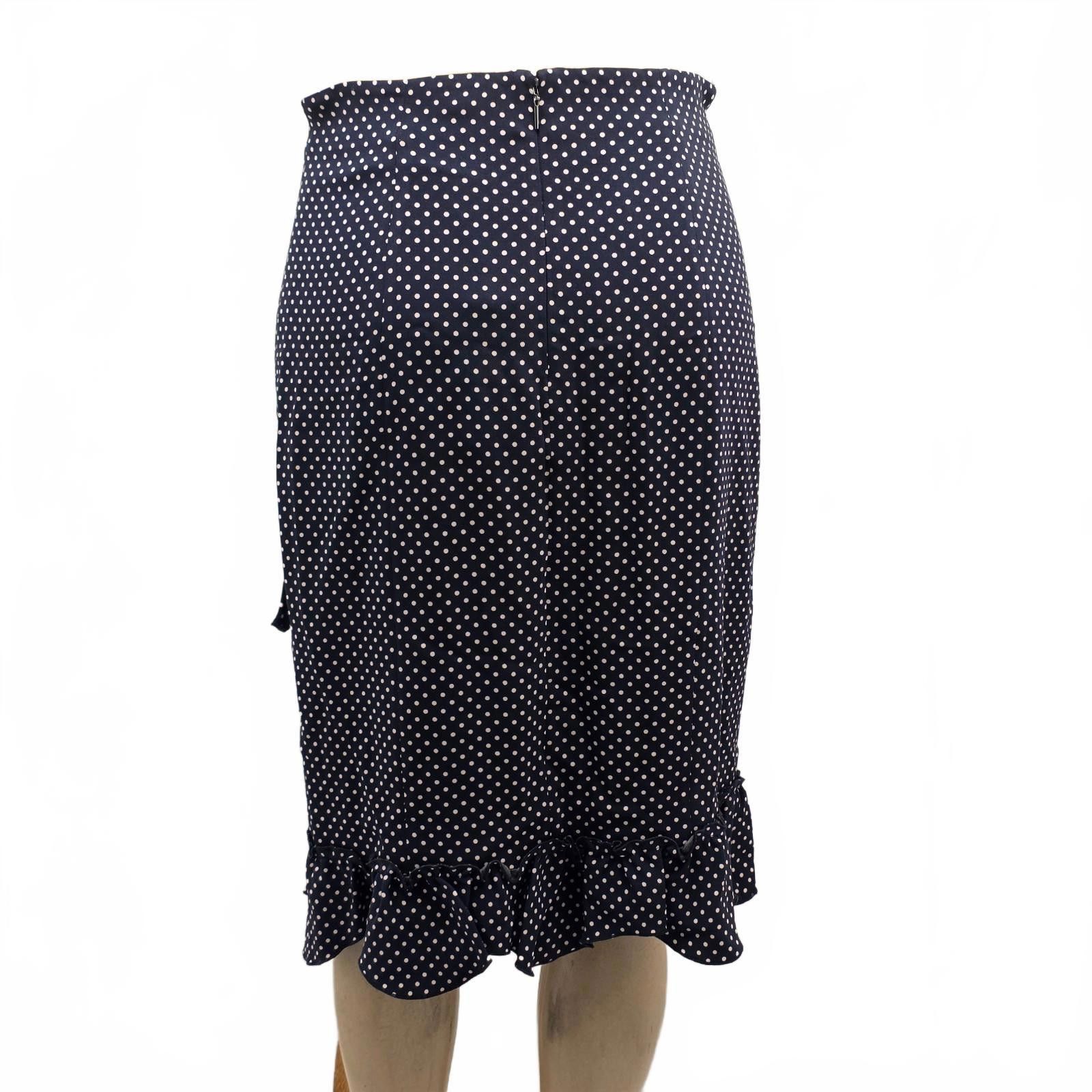 Rebecca Taylor Rebecca Taylor Silk Blue Polka Dot Ruffle Skirt NWT 10 $375 Size 32" / US 10 / IT 46 - 5 Thumbnail