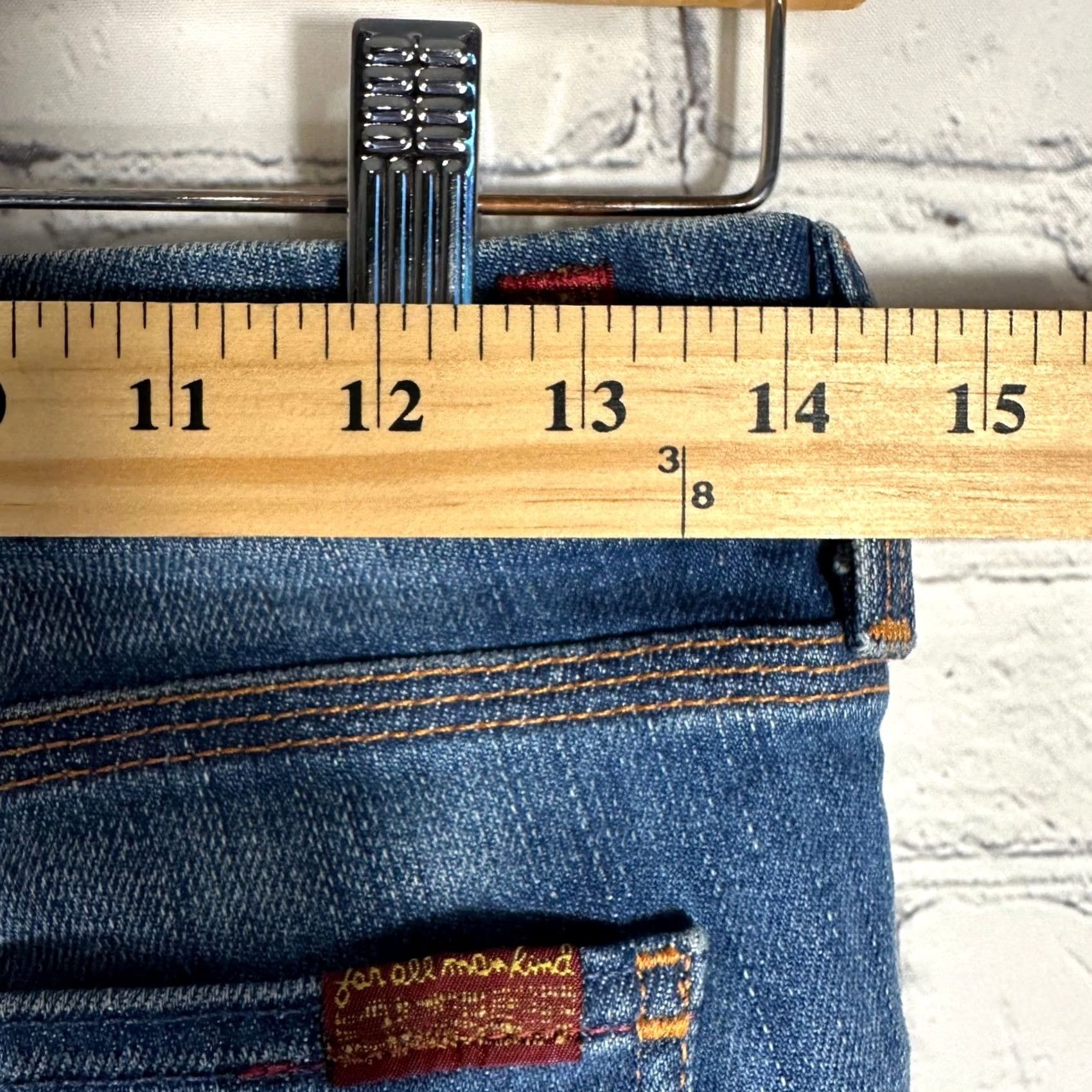 7 For All Mankind 7 For All Mankind Jeans 26 Flynt Wide-Leg Embroidered Back Pocket Blue Denim Jeans Women 26 Inseam 33 Size 26" / US 2 / IT 38 - 6 Thumbnail