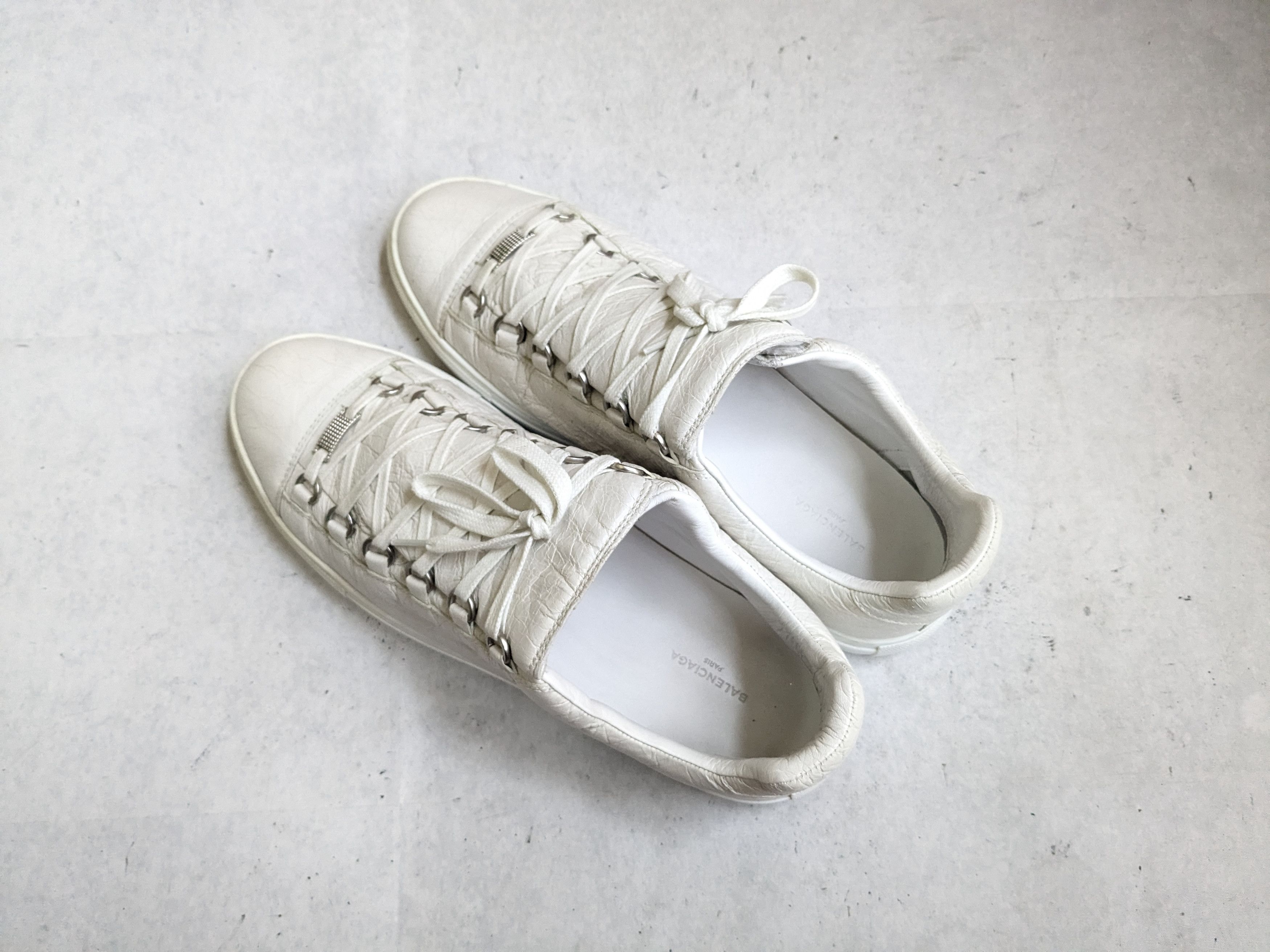 Balenciaga Balenciaga Arena Sneakers White 12 Low Tops Leather Size US 12 / EU 45 - 14 Thumbnail