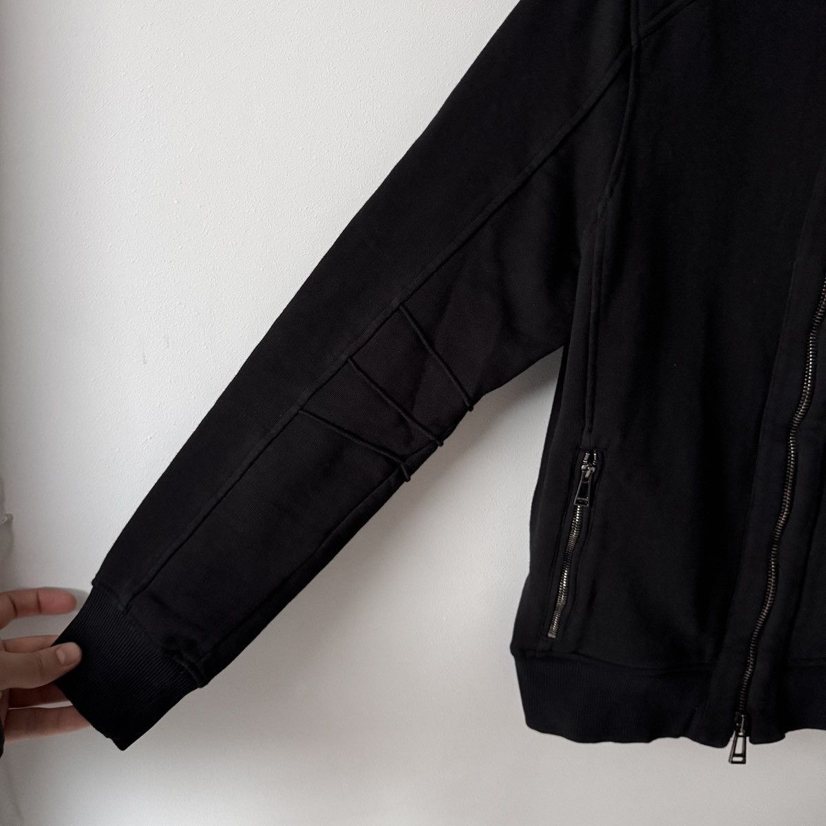 Belstaff Belstaff Black Biker-Style Hoodie Zip-Up Sweatshirt Size US M / EU 48-50 / 2 - 4 Thumbnail