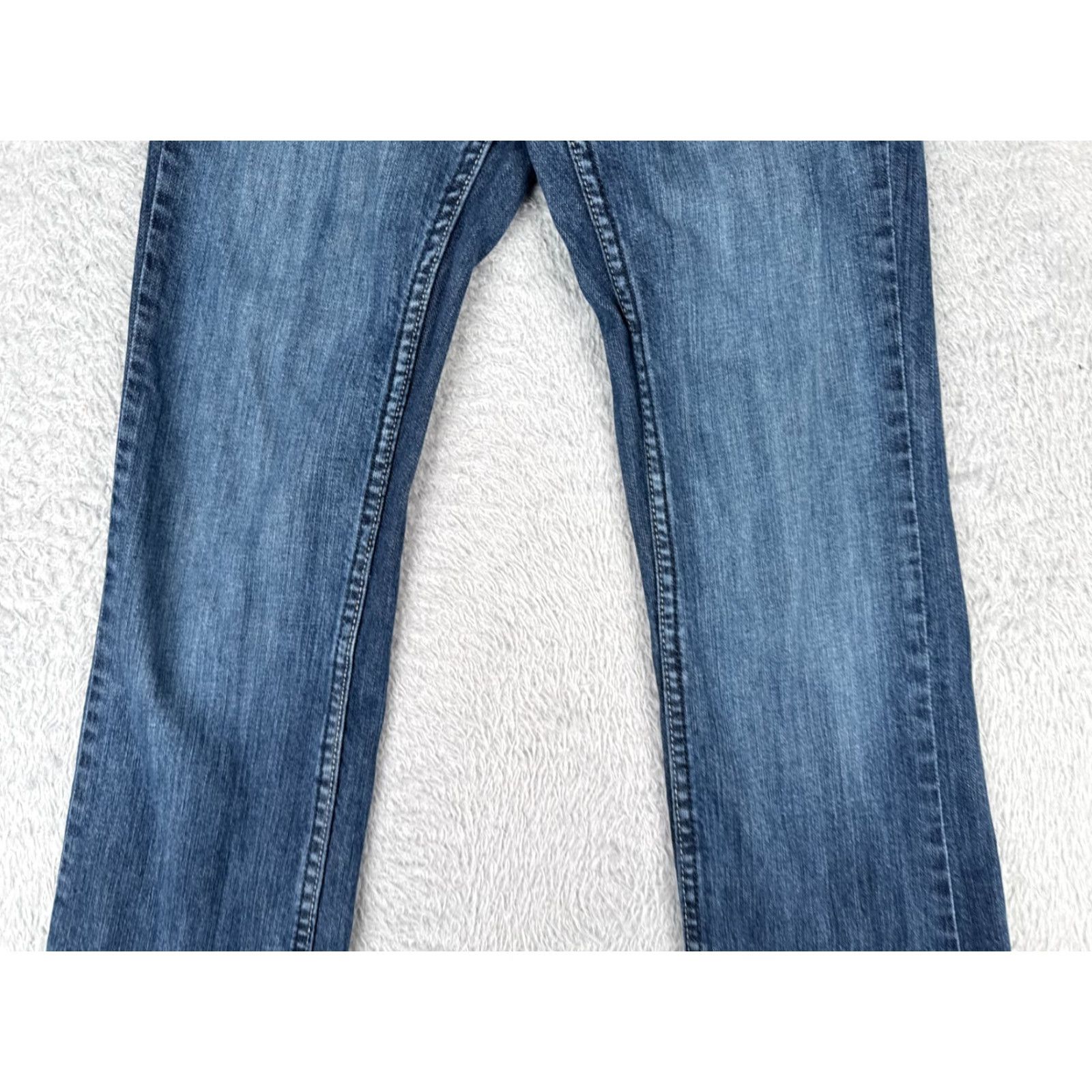Vintage No Boundaries Juniors Bootcut Denim Jeans 3 Blue Medium Wash Stretch Cotton 26x31 Womens Size 26" / US 2 / IT 38 - 3 Thumbnail