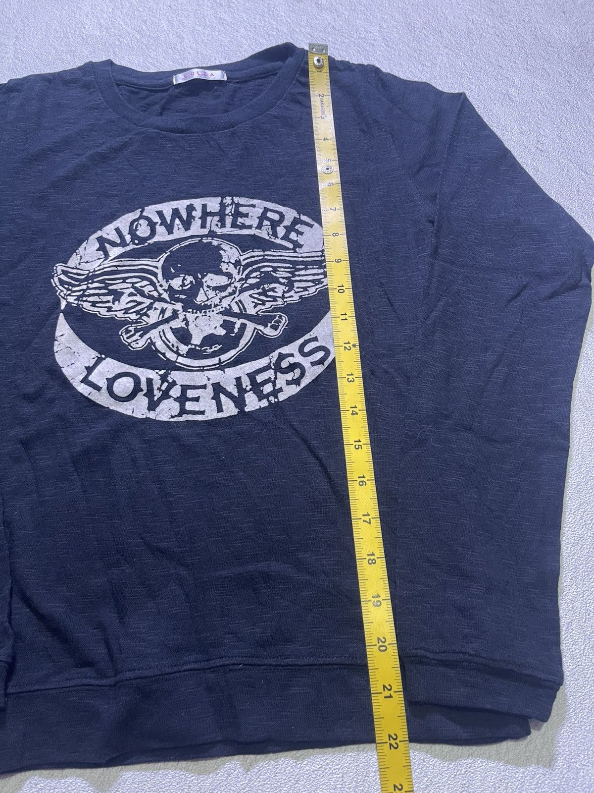Japanese Brand Y2K COLZA long sleeve tshirt big skull motif Size US S / EU 44-46 / 1 - 7 Thumbnail