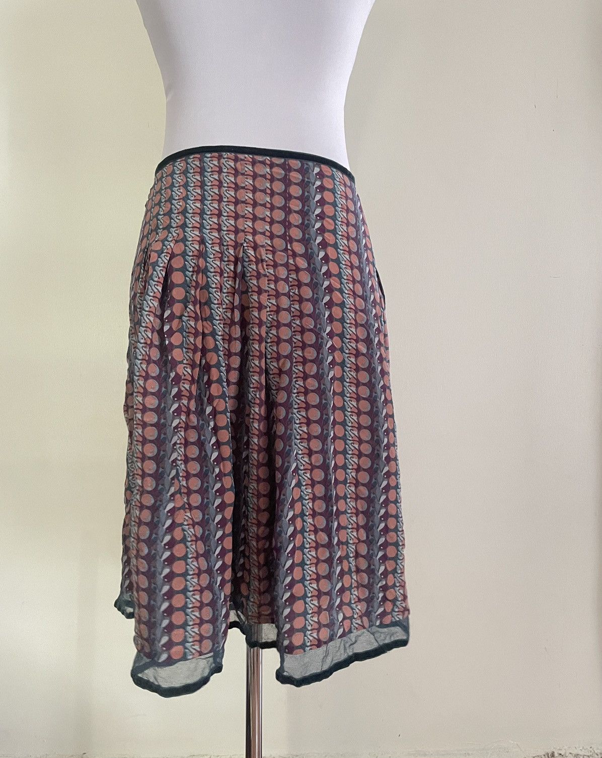 Alberta Ferretti Philosophy di Alberta Ferretti Wrap Half Pleated Midi Skirt Size 29" - 2 Thumbnail