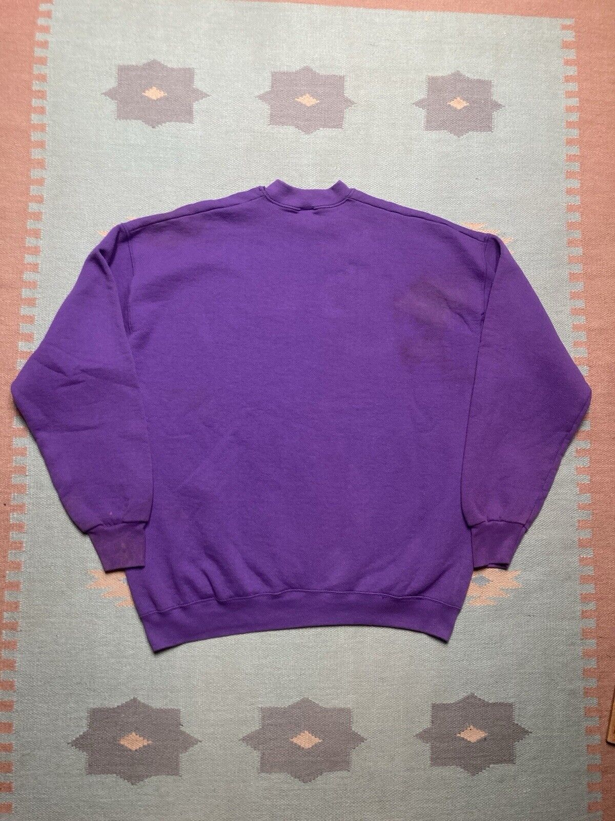 Fruit Of The Loom × Vintage VTG 90s sweatshirt fruit of the loom blank purple plum XXL Size US XXL / EU 58 / 5 - 5 Thumbnail