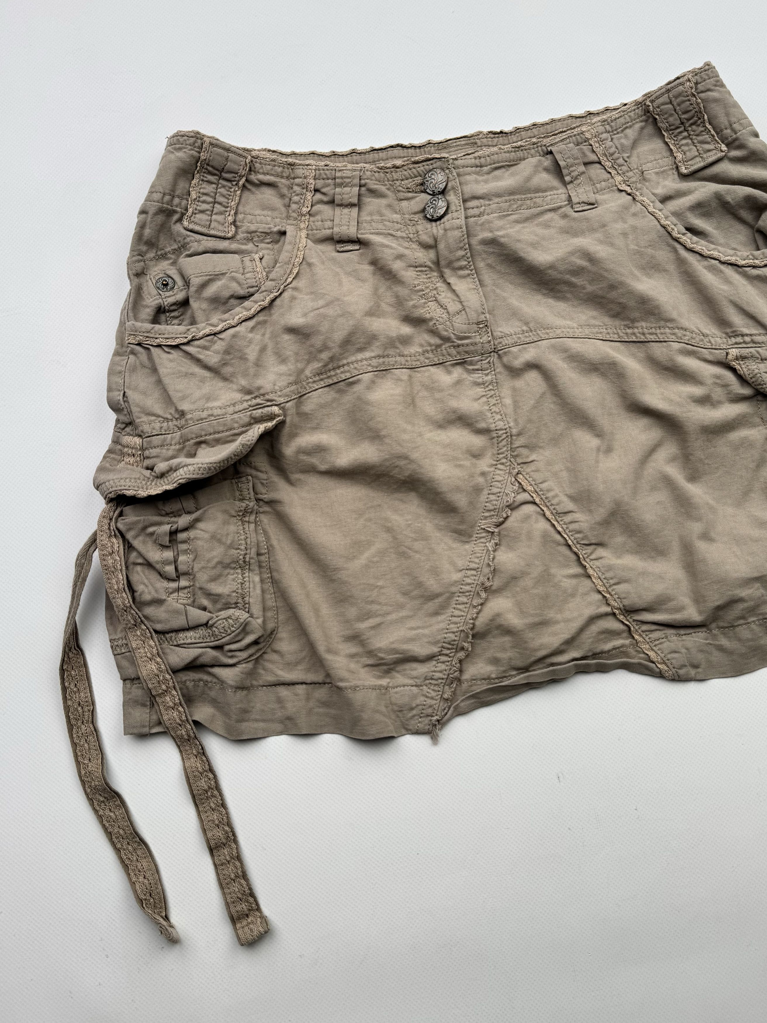 Japanese Brand 00's Cargo Mini Skirt With Bondage B95(V123)E2 Size 30" / US 8 / IT 44 - 2 Thumbnail