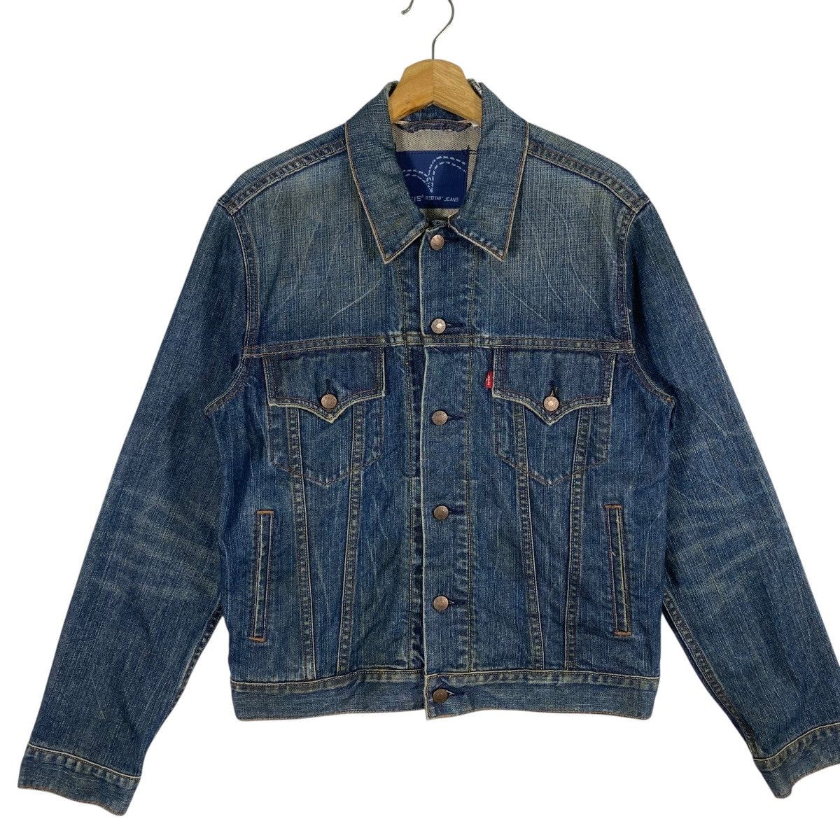 Levi's Levi's Slim Trucker Denim Jacket Medium Size Red Tab Jeans Size US M / EU 48-50 / 2 - 4 Thumbnail