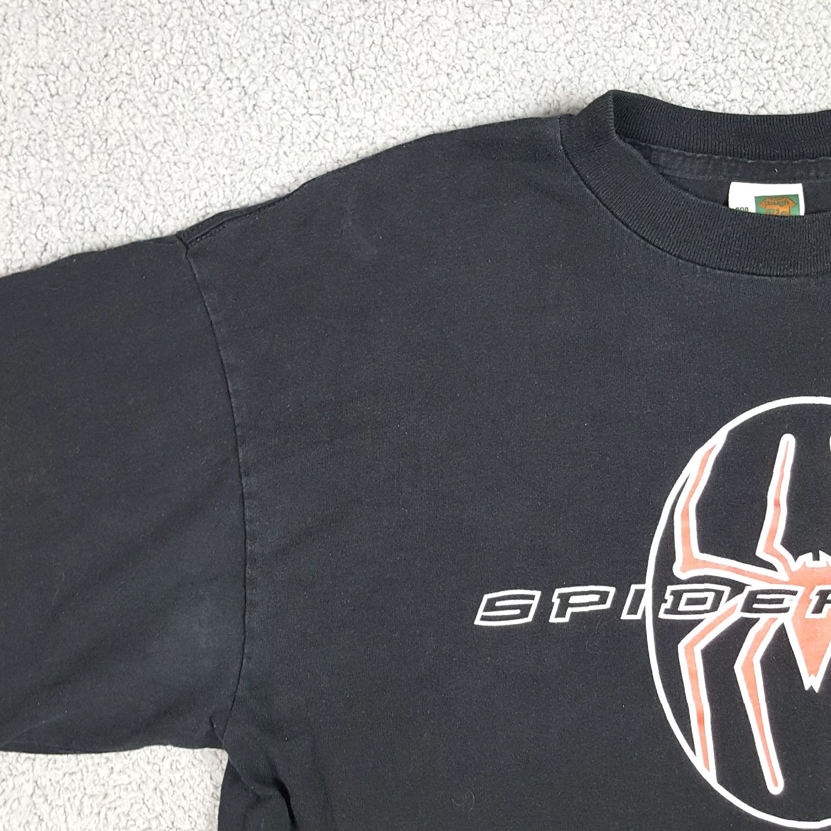 Vintage VINTAGE Tough T's Y2K Spider-Man Movie Promo T-Shirt Men's XL Black Cotton Short Sleeve Retro Comic Marvel Size US XL / EU 56 / 4 - 4 Thumbnail