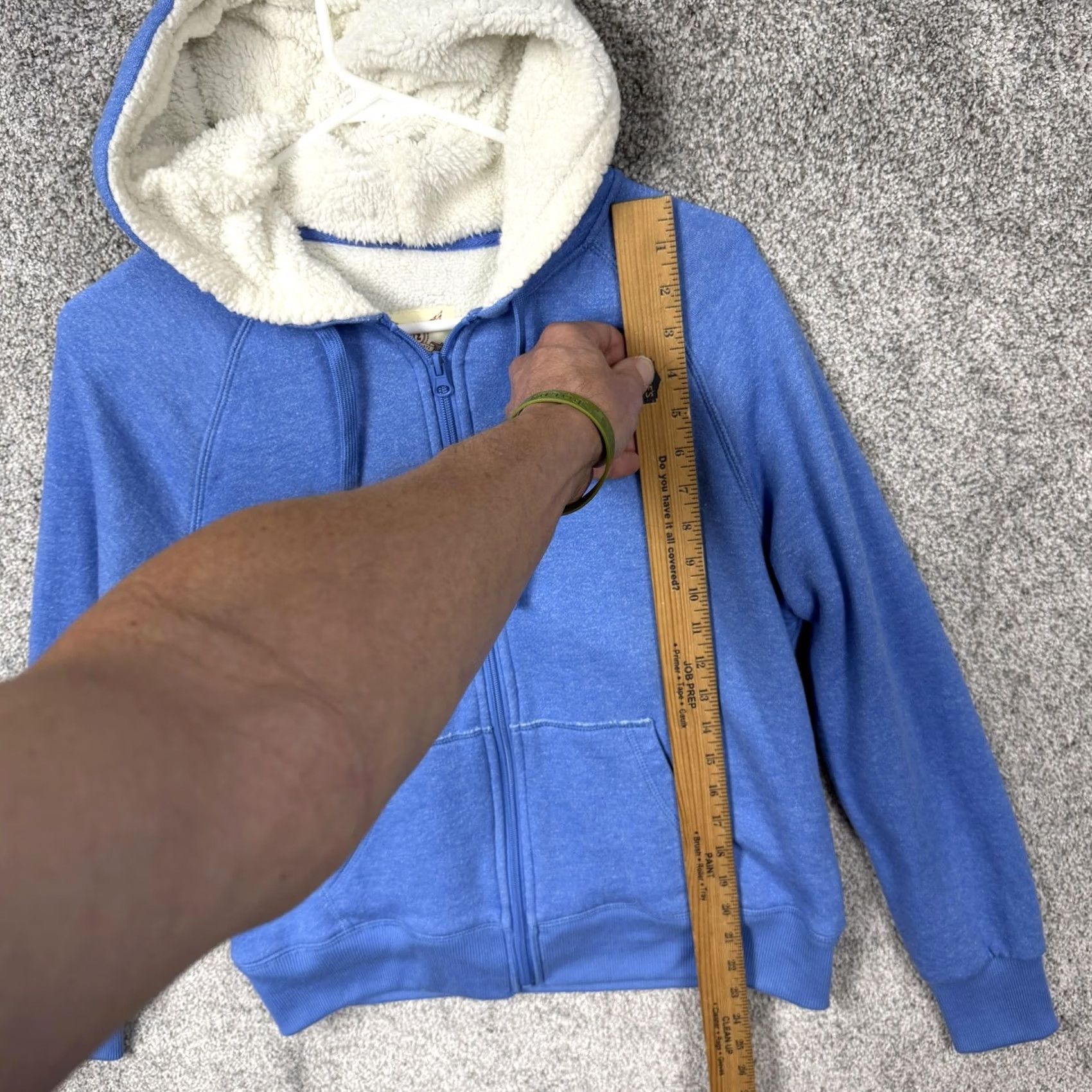 Faded Glory Faded Glory Hoodie Womens L 12-14 Blue Full Zip Sherpa Lined Winter Cabincore Hoodie Womens L 12-14 Blue Full Zip Sherpa Lined Winter Cabincore Size XL / US 12-14 / IT 48-50 - 2 Thumbnail