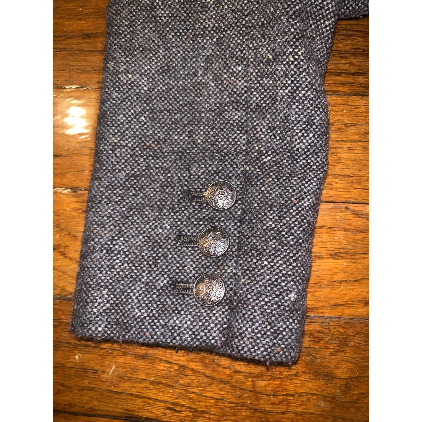 American Eagle Outfitters American Eagle Wool Tweed Blazer Womens XS Grey Herringbone Size XS / US 0-2 / IT 36-38 - 9 Thumbnail
