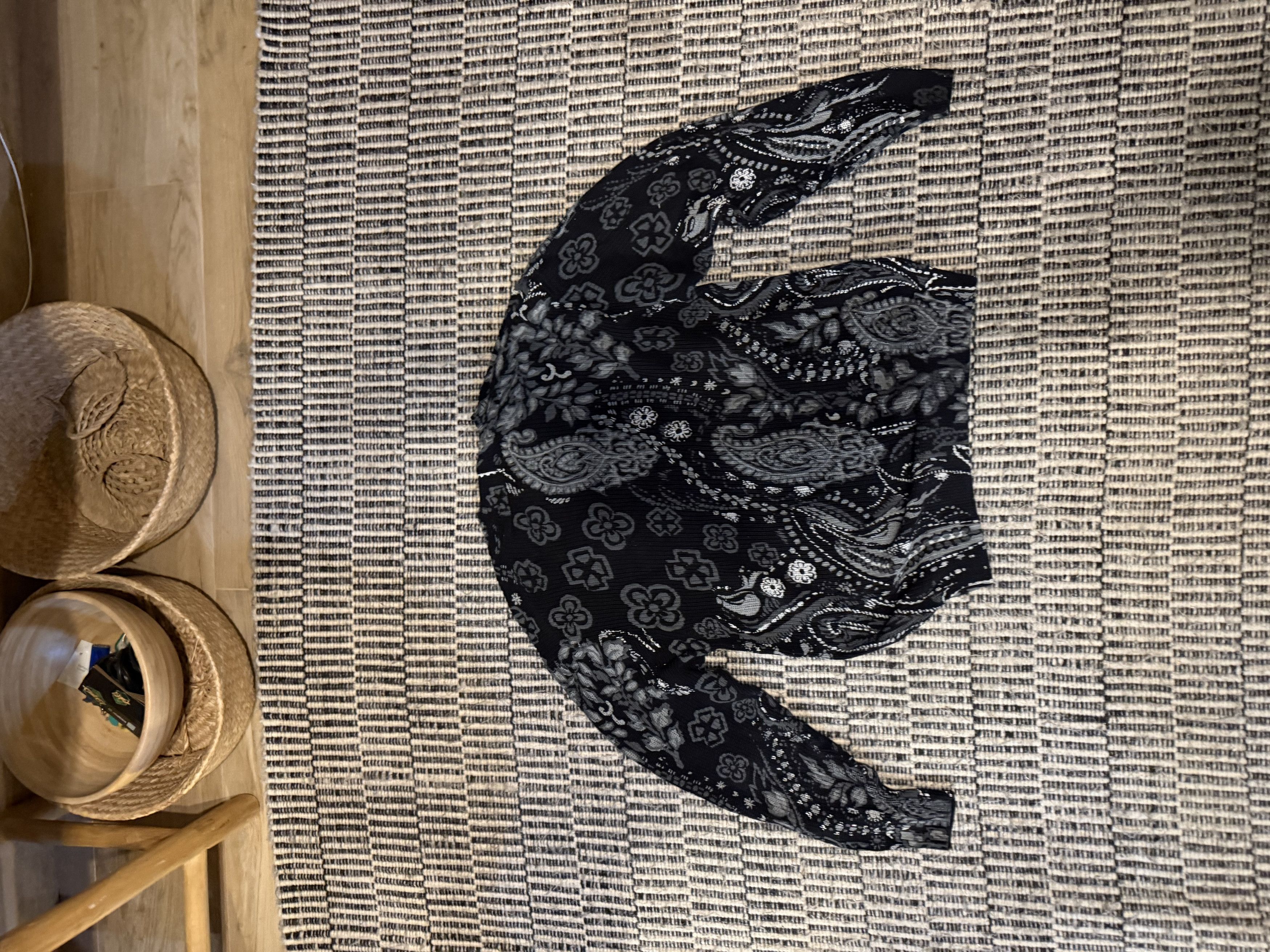 Supreme Jersey Supreme Paisley Knit Sweater - Negro/Gris - Talla L Size US L / EU 52-54 / 3 - 3 Thumbnail