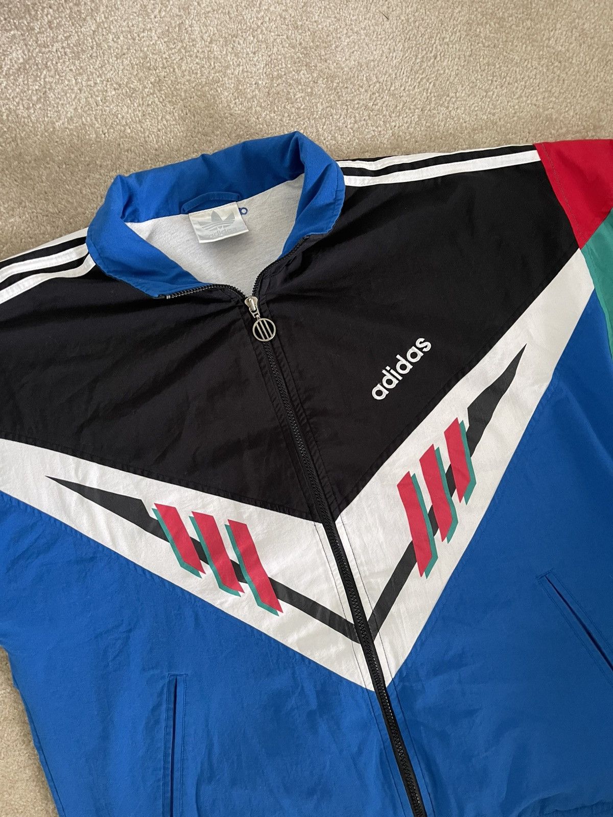 Adidas Adidas vintage bomber jacket 90s stripes Size US L / EU 52-54 / 3 - 2 Thumbnail