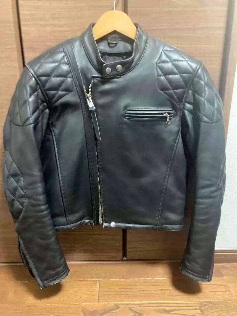Kadoya KADOYAJapanese origin heavy thick castrated cowhide retro stand collar motorcycle leather jacket Size US M / EU 48-50 / 2 - 1 Thumbnail