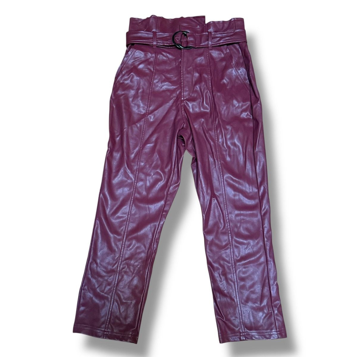 Other VICI burgundy faux leather cropped pants Size 30" / US 8 / IT 44 - 1 Thumbnail
