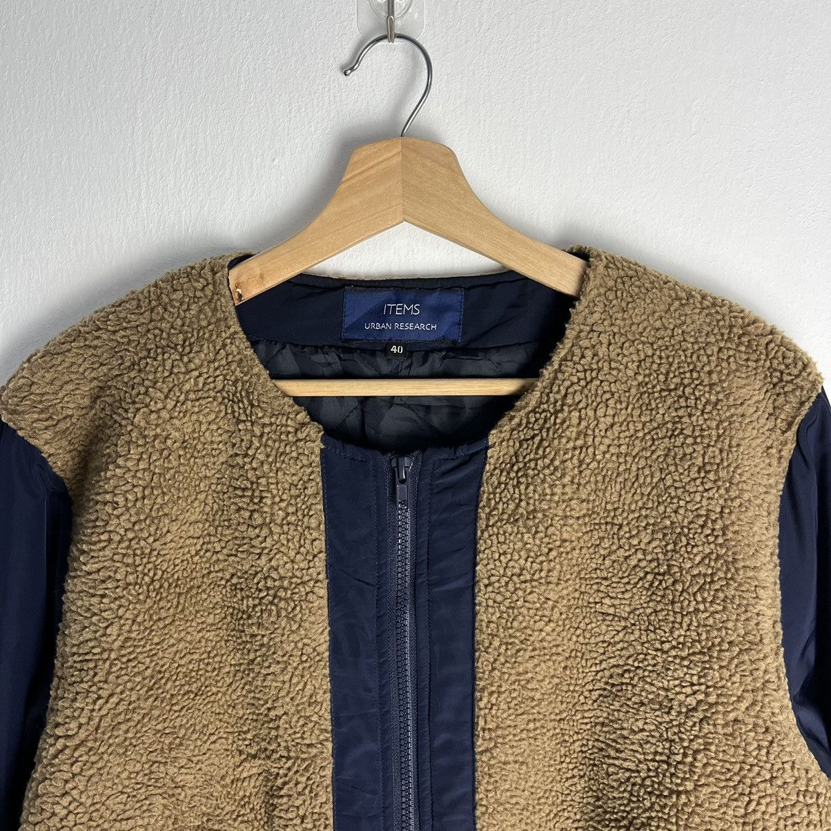Japanese Brand URBAN RESEARCH HYBRID FLEECE SHERPA BOMBER JACKET Size US M / EU 48-50 / 2 - 3 Thumbnail