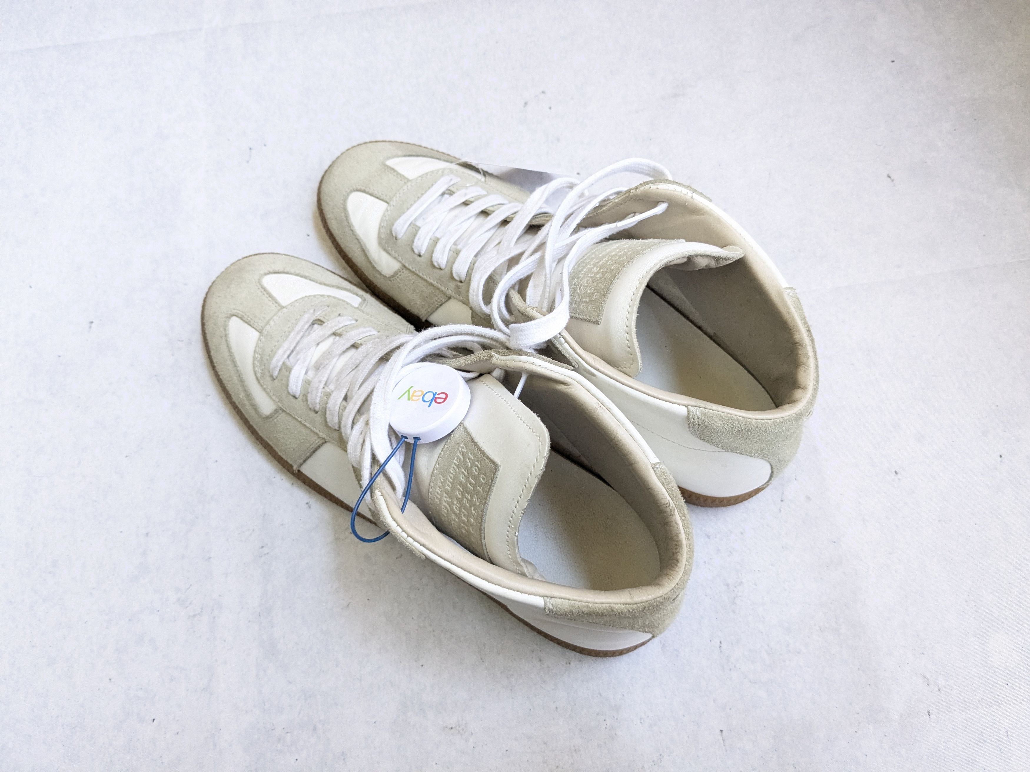 Maison Margiela Maison Margiela Replica GAT White Gray 10 43 High Tops Size US 10 / EU 43 - 14 Thumbnail