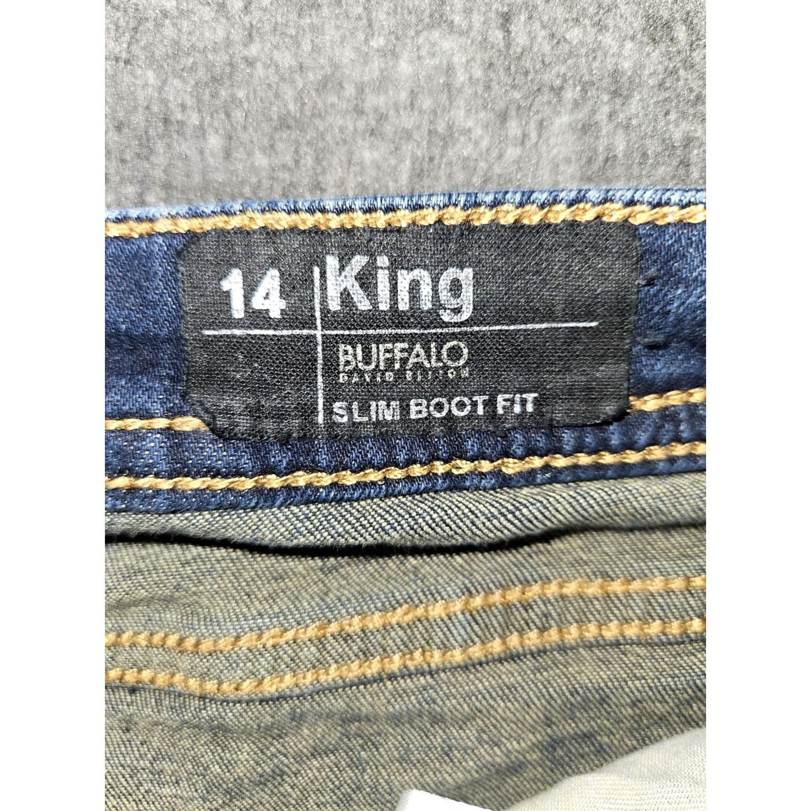 Buffalo David Bitton Buffalo David Bitton Jeans Mens Slim Boot Fit Distressed Medium Blue Denim Pants Pockets Leather Patch Logo 14 King Size US 28 / EU 44 - 2 Thumbnail