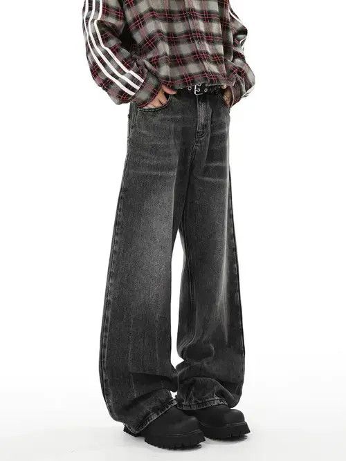 Jean Washed street hip hop Y2K baggy vintage jeans Size US 34 / EU 50 - 4 Thumbnail