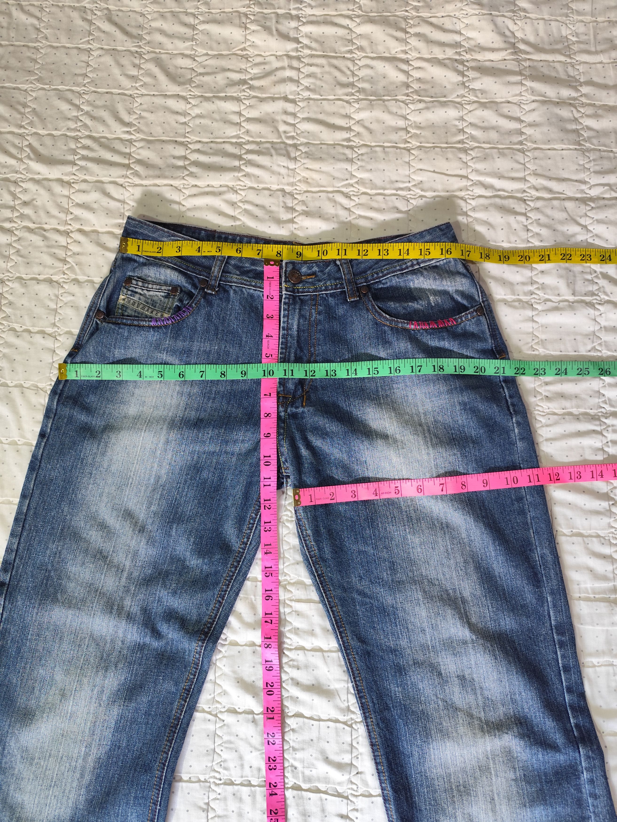 Japanese Brand Vintage Bodymaker Loose Washed Denim J018 Size 31" - 17 Thumbnail