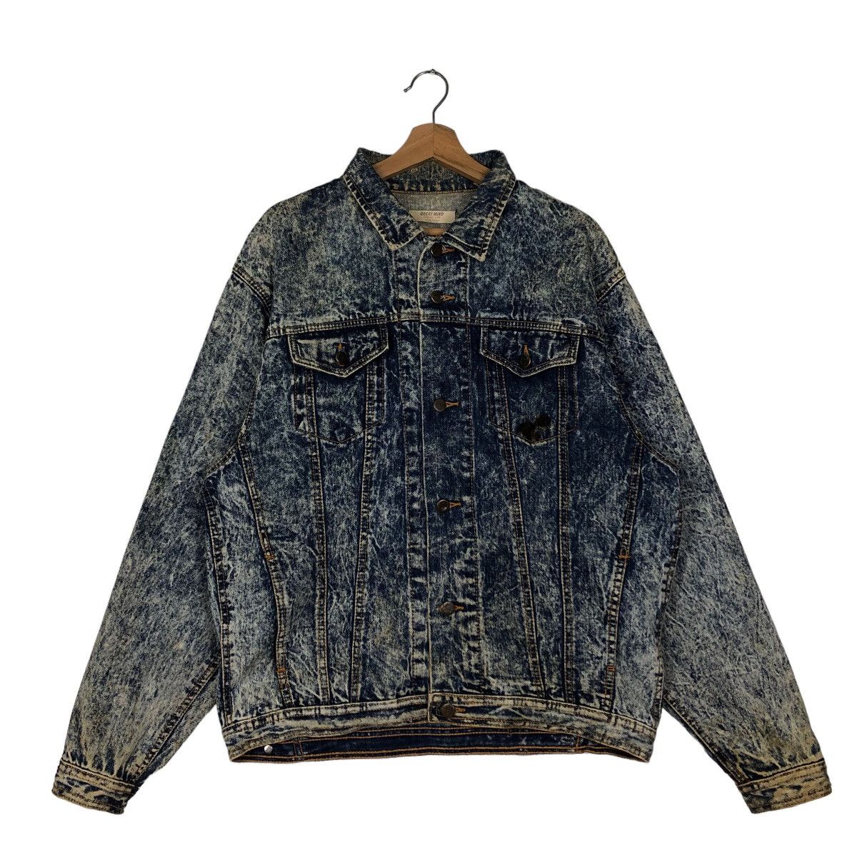 Japanese Brand 🔥90’s Vintage Denim Jacket Bomber Great Mind Japan Made Size US M / EU 48-50 / 2 - 1 Thumbnail