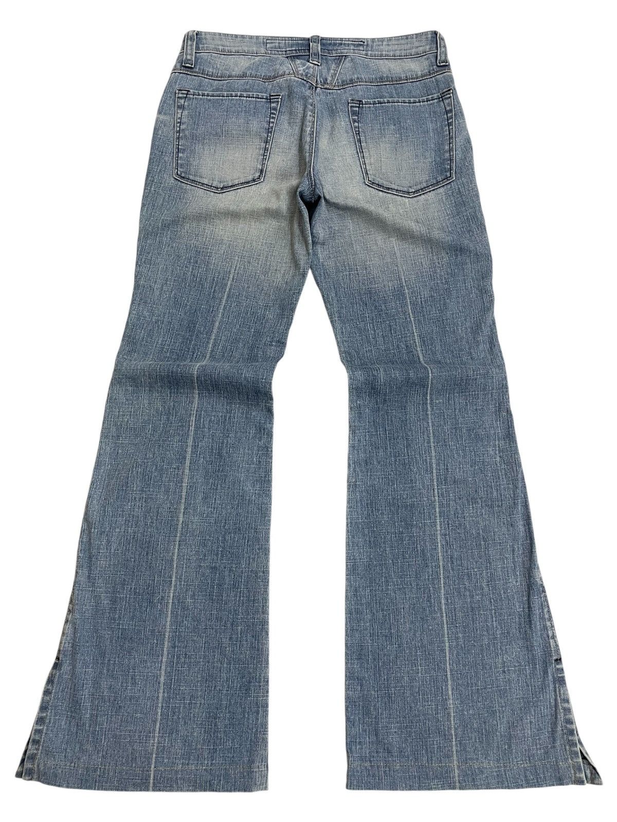 Designer Marithe Francois Girbaud Flare Denim Pants Size US 27 - 3 Thumbnail