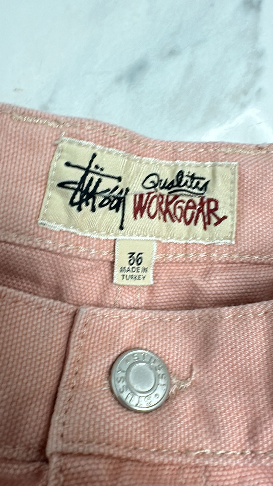 Stussy × Vintage Stussy Double Knee Work Pant in Pink Size 36 Size US 36 / EU 52 - 7 Thumbnail
