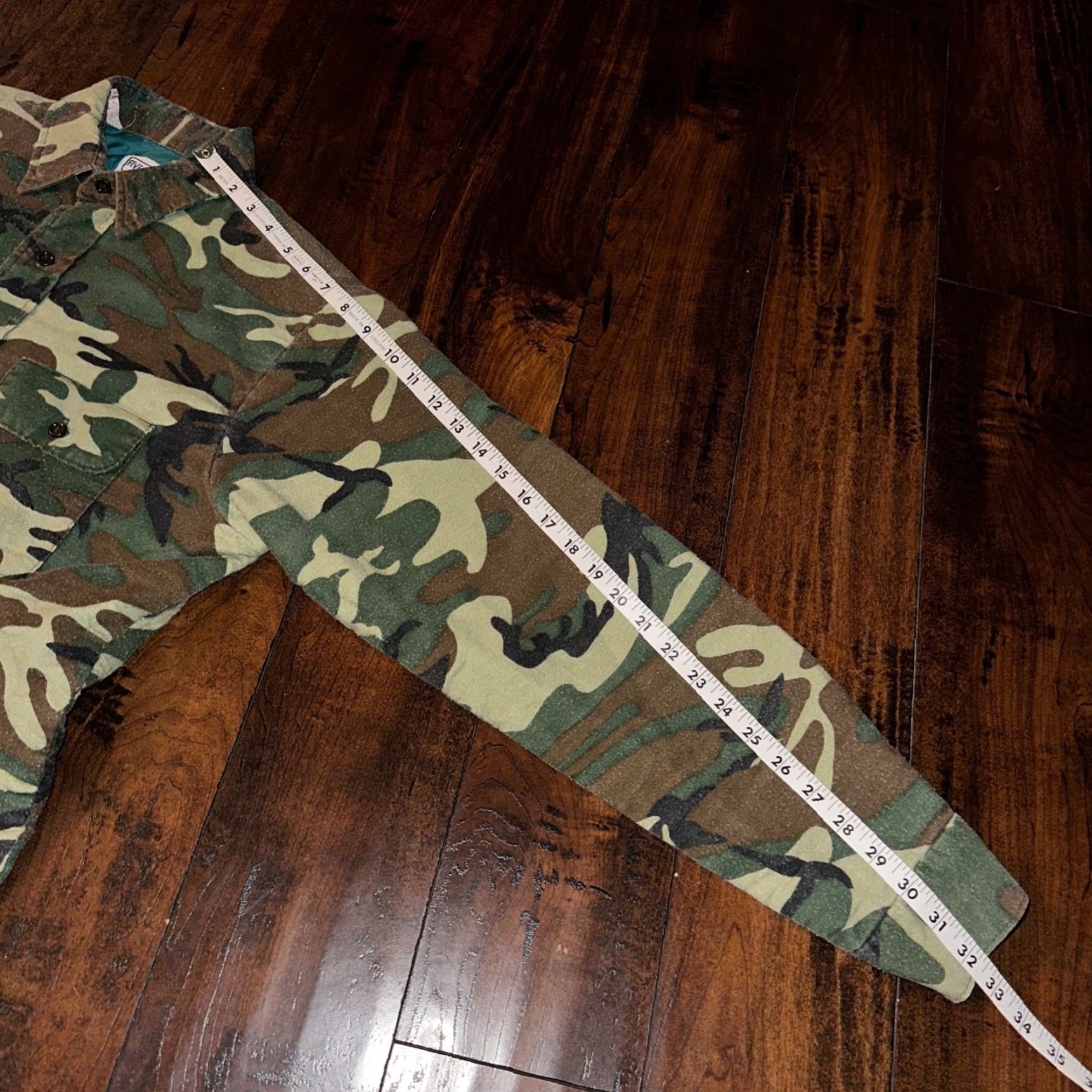 Vintage VTG Five Brothers Shirt Mens M Green Camouflage Cotton Polyester Button-Up Casual Workwear 70s 80s USA Size US M / EU 48-50 / 2 - 6 Thumbnail