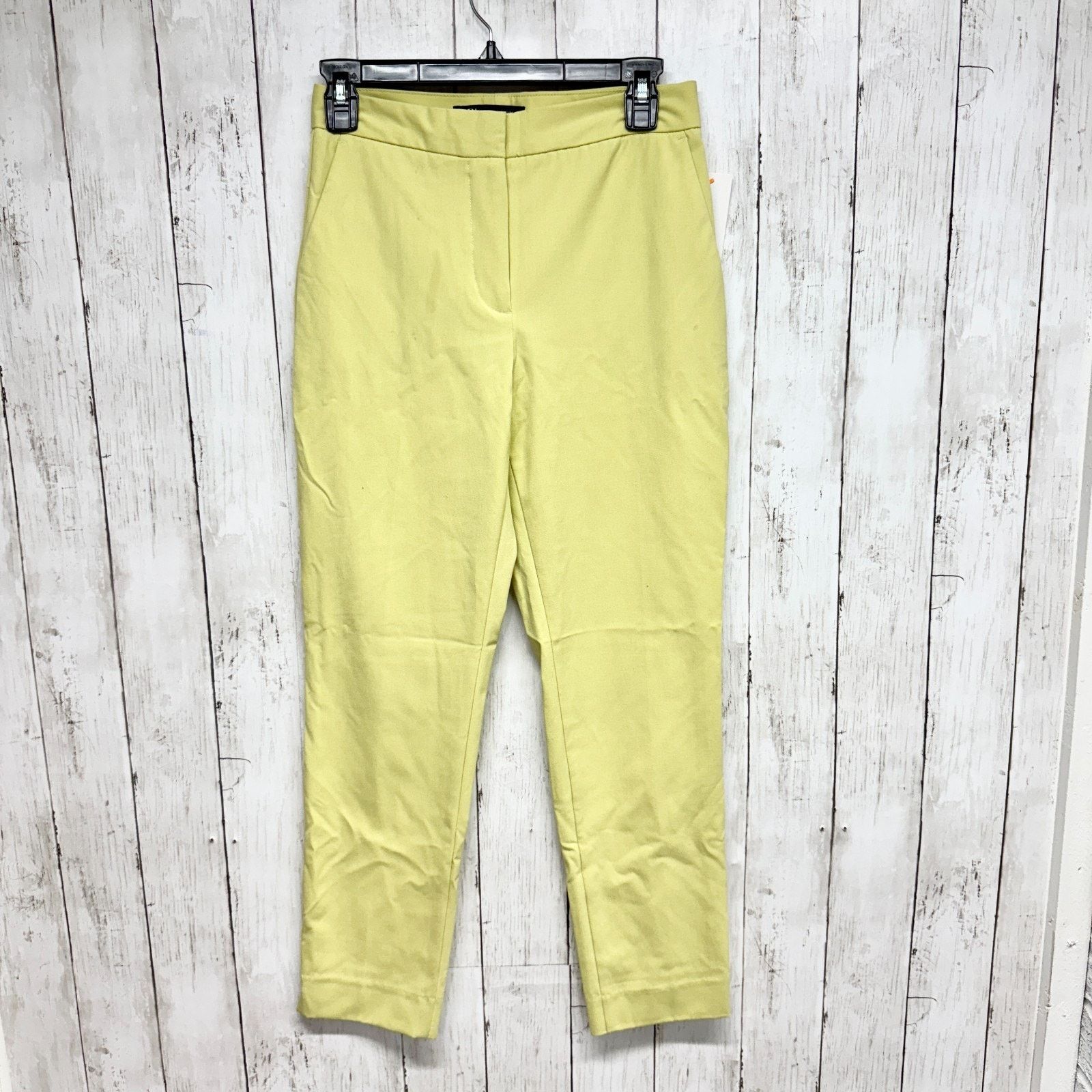 Zara Zara Pants Size 2 Pale Matte Yellow Tapered Straight Pants Size 26" / US 2 / IT 38 - 1 Thumbnail